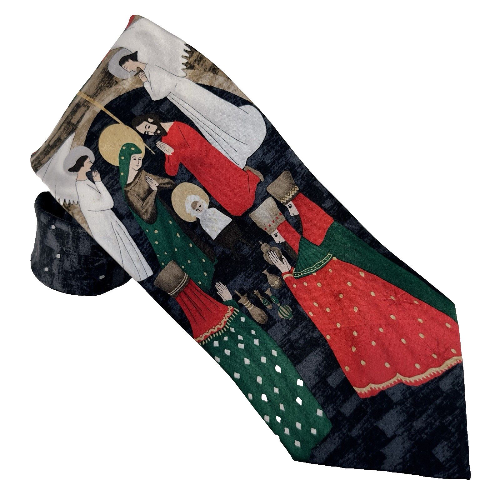 Other Hallmark Holiday Traditions Neck Tie, Nativity Black/Red Size ONE SIZE - 1 Thumbnail