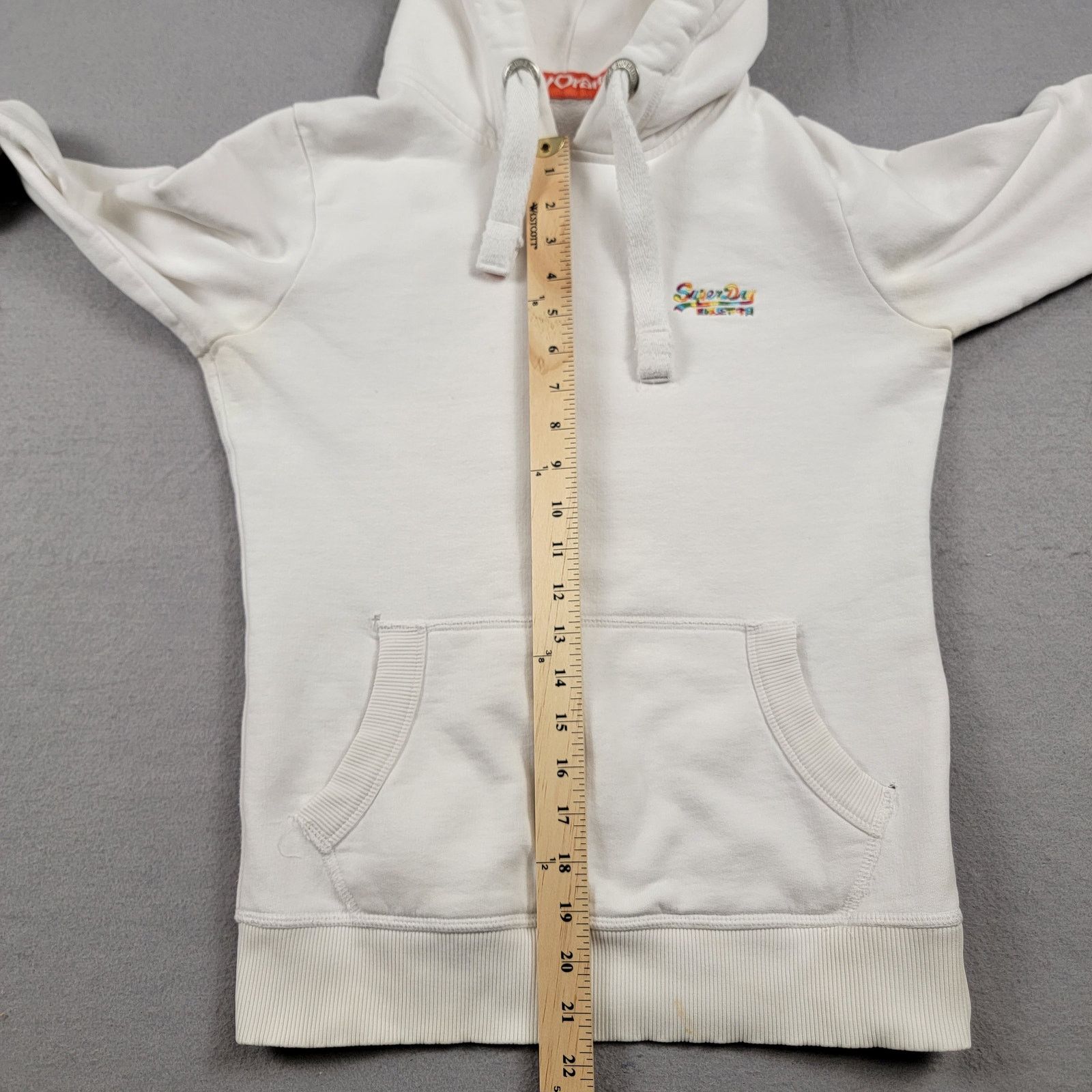 Superdry SuperDry Orange Label Hoodie White Sz S (545) Size US S / EU 44-46 / 1 - 8 Thumbnail