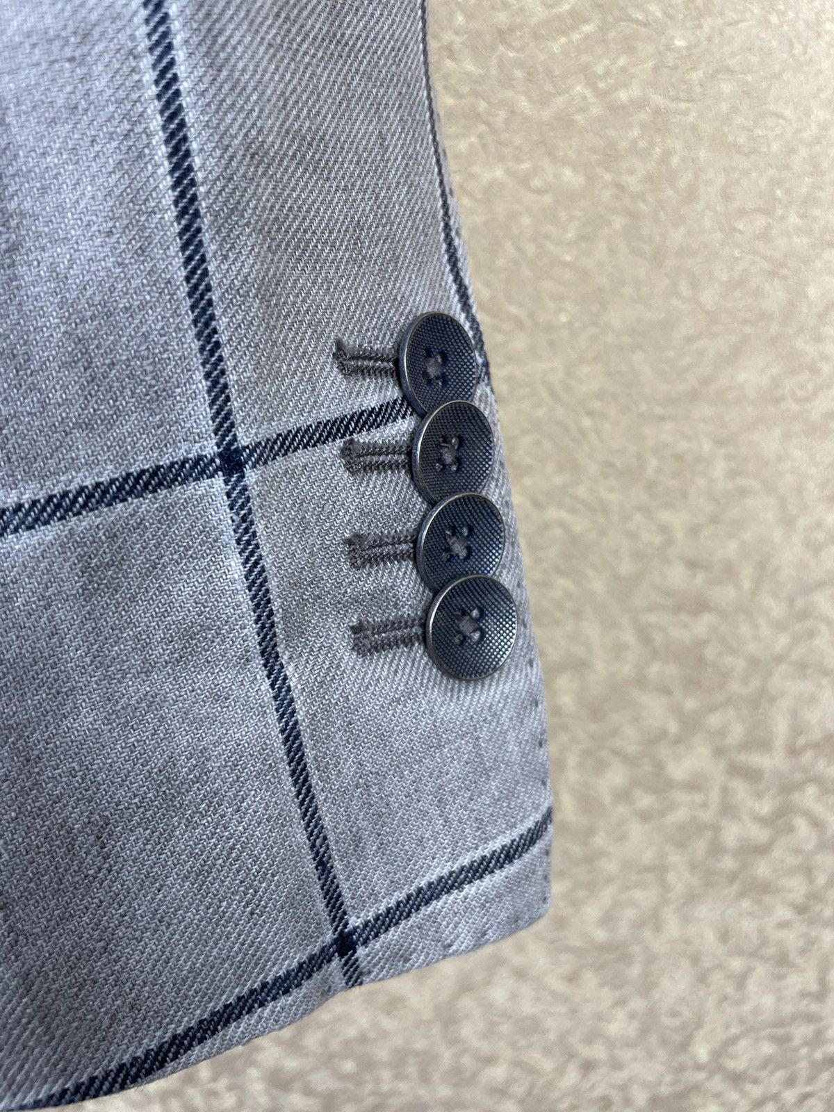 Tagliatore Tagliatore Linen Delavé Blazer Mens L 54 Grey Made in Italy Size 54R - 6 Thumbnail