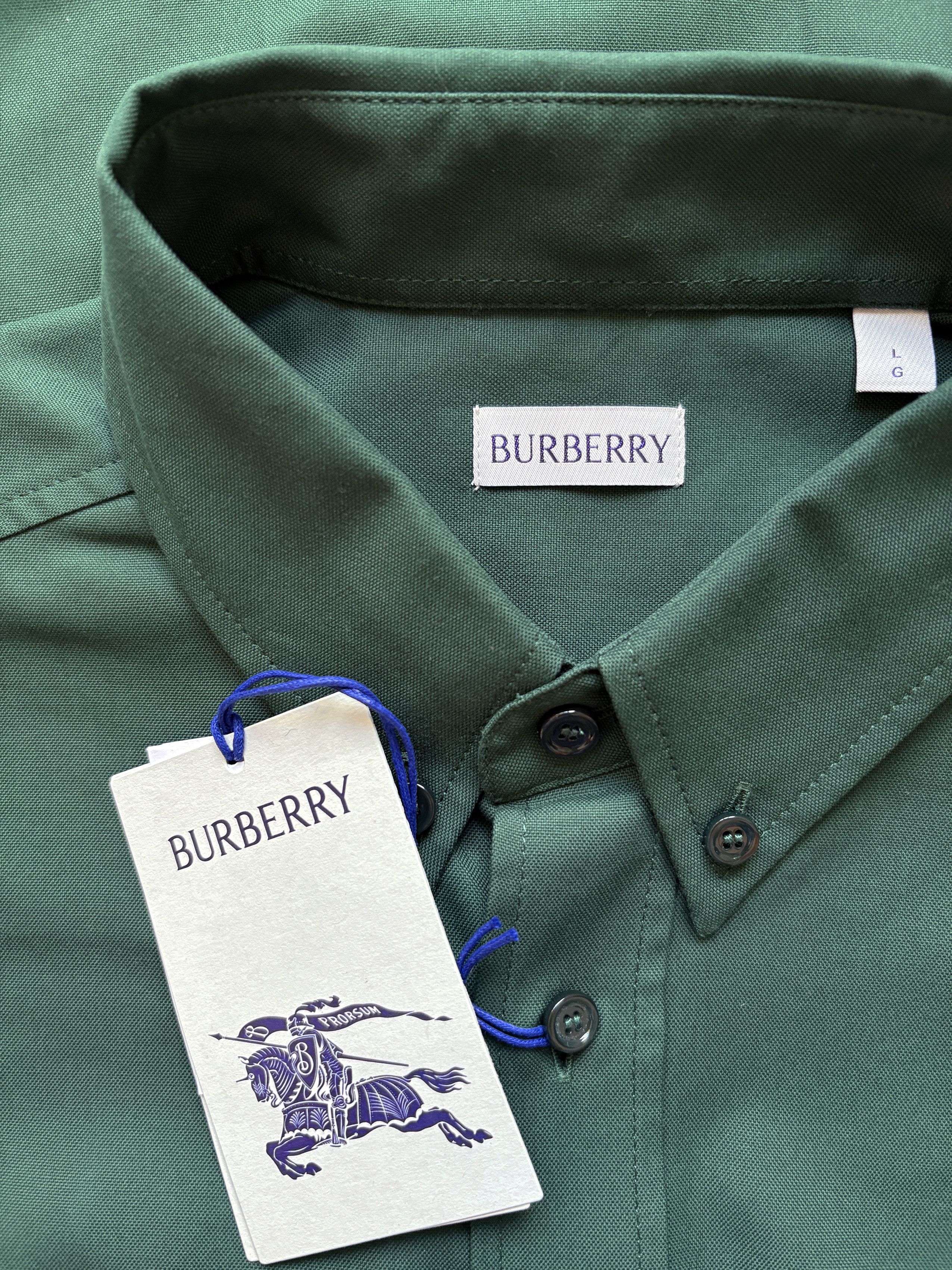 Burberry ⚡️QUICK SALE⚡️Burberry Daniel Lee Ivy Green Button Up Shirt Size US L / EU 52-54 / 3 - 4 Thumbnail
