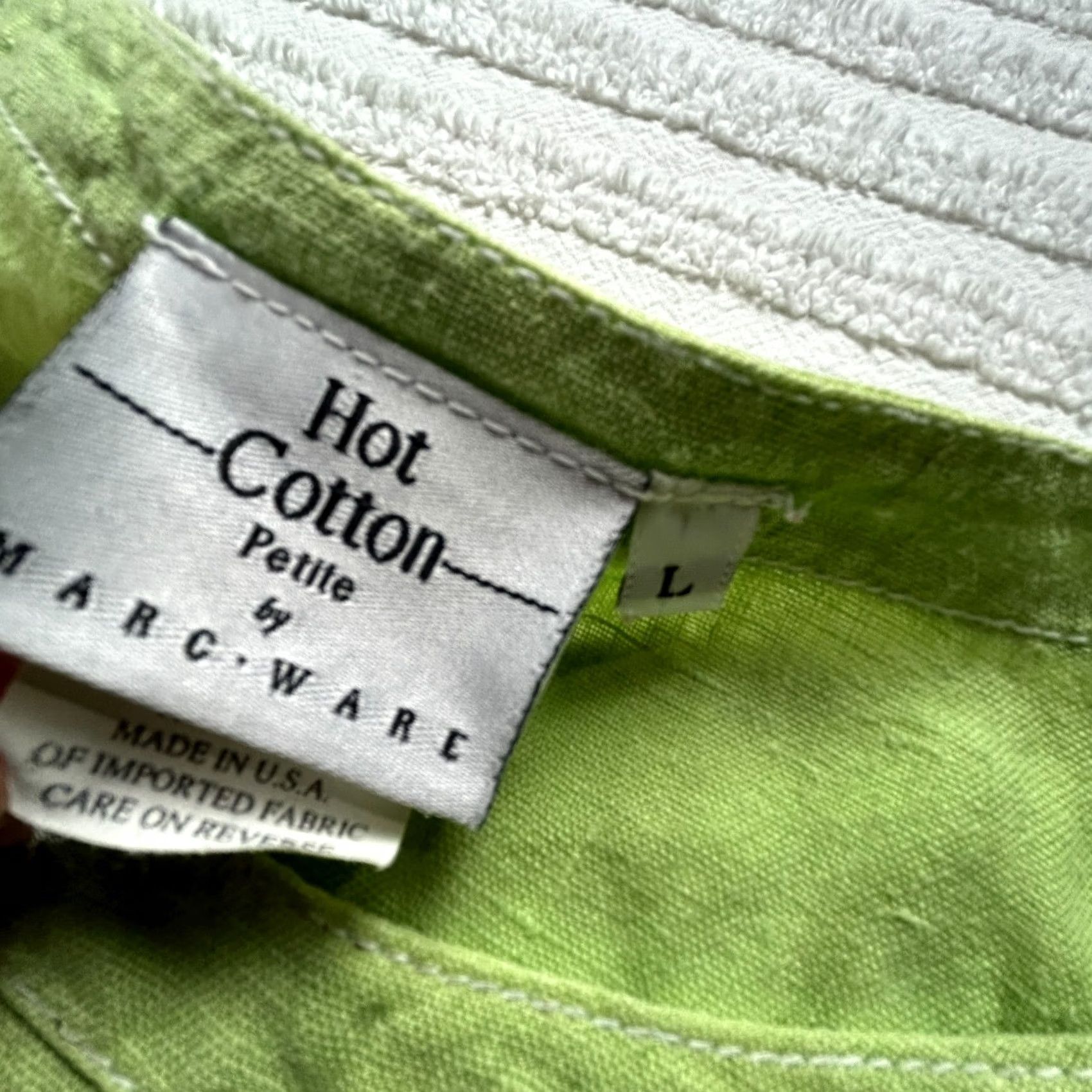 Vintage Hot Cotton Petite by Marc Ware Womens Flower Embroidered Blouse Green Long Sleeve Scoop Neck Casual Blouse Adults Womens Size L / US 10 / IT 46 - 3 Thumbnail
