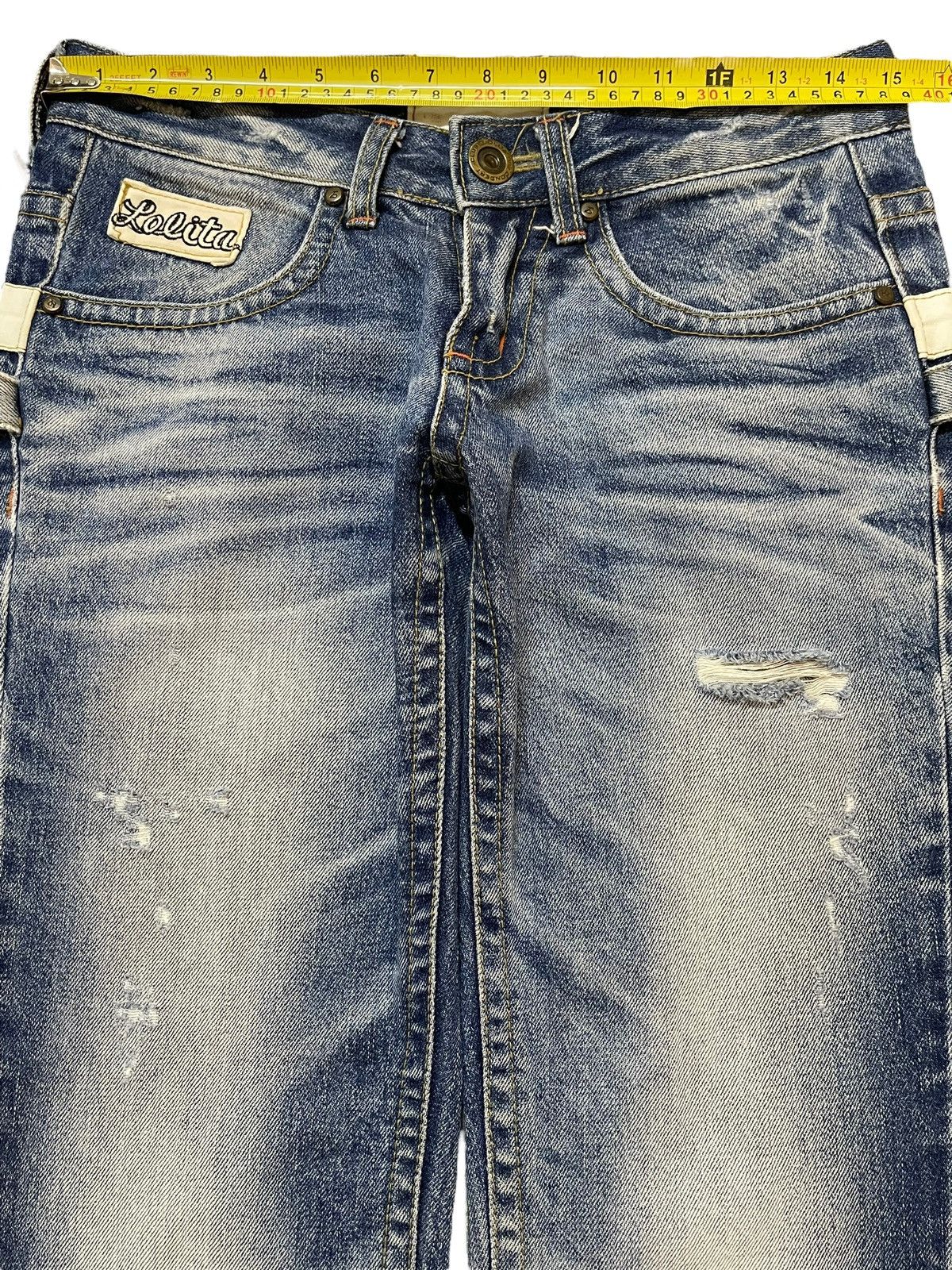 If Six Was Nine Vintage Japanese Brand Blue Faded Wash Style Jeans Size US 30 / EU 46 - 12 Thumbnail