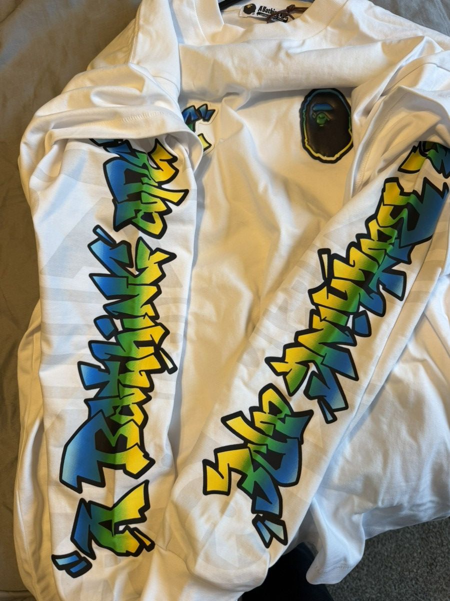 Bape BAPE Lux Sport Pattern Oversized Double Long Sleeve Tee Size US S / EU 44-46 / 1 - 3 Thumbnail