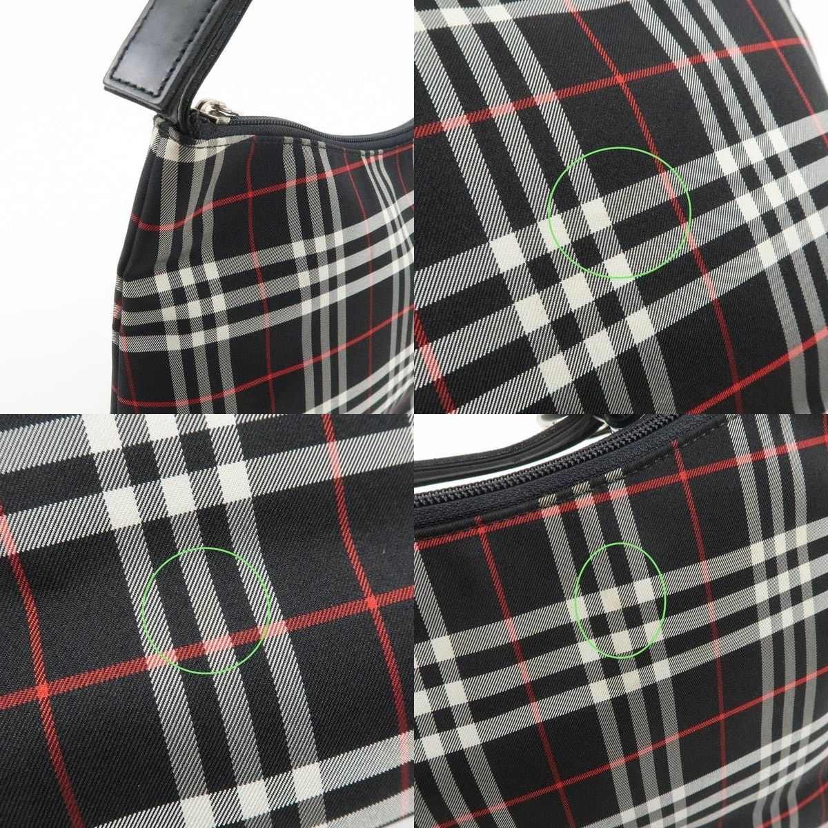 Burberry Burberry Blue Label Nova Plaid Nylon Shoulder Bag Black Size ONE SIZE - 6 Thumbnail