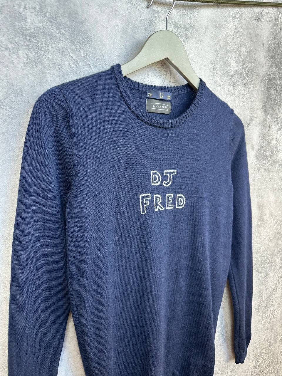 Bella Freud Fred Perry x Bella Freud DJ Fred Graphic Wool Jumper Navy Size S / US 4 / IT 40 - 3 Thumbnail
