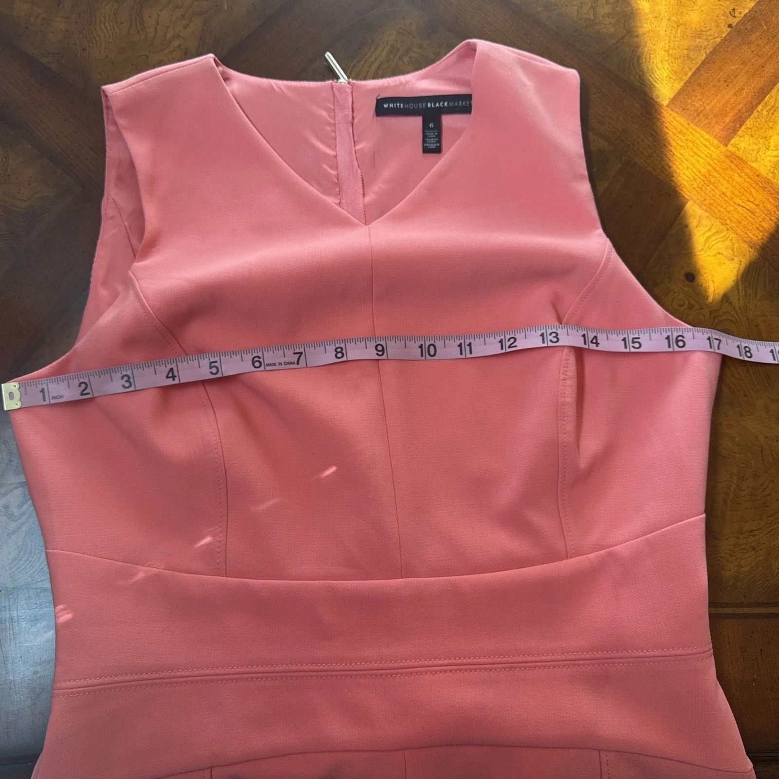 White House Black Market White House Black Market Seamed Sheath Dress Salmon Sz 6 Size M / US 6-8 / IT 42-44 - 7 Thumbnail