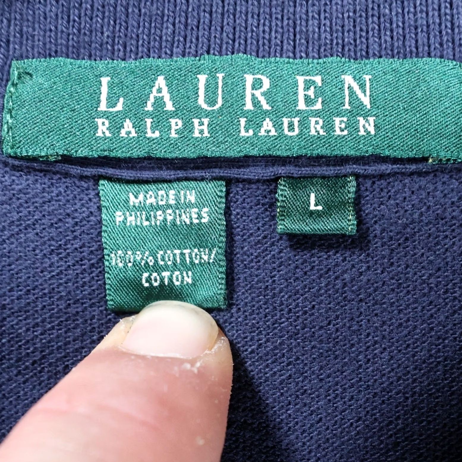Ralph Lauren Lauren Ralph Lauren Polo Shirt Womens L Navy Blue Short Sleeve Pique Size L / US 10 / IT 46 - 7 Thumbnail