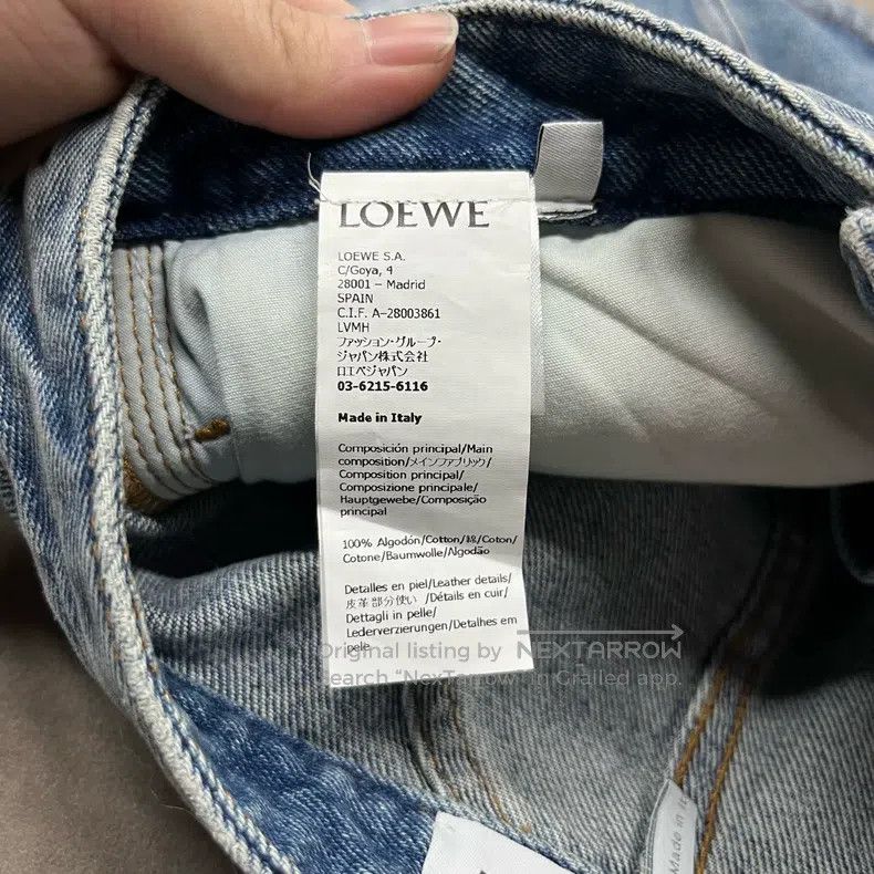 Loewe Loewe Blue Back Leather Label Denim Skirt Size 42" / US 20 - 6 Thumbnail