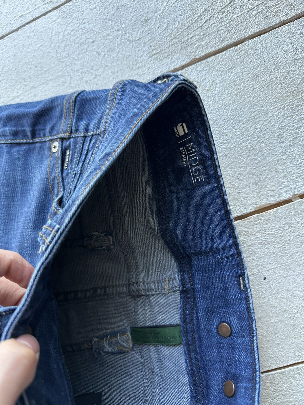 G-Star VNTG🚨G STAR RAW Jeans AVANT GARDE Washed Denim y2k Size 22" - 7 Thumbnail