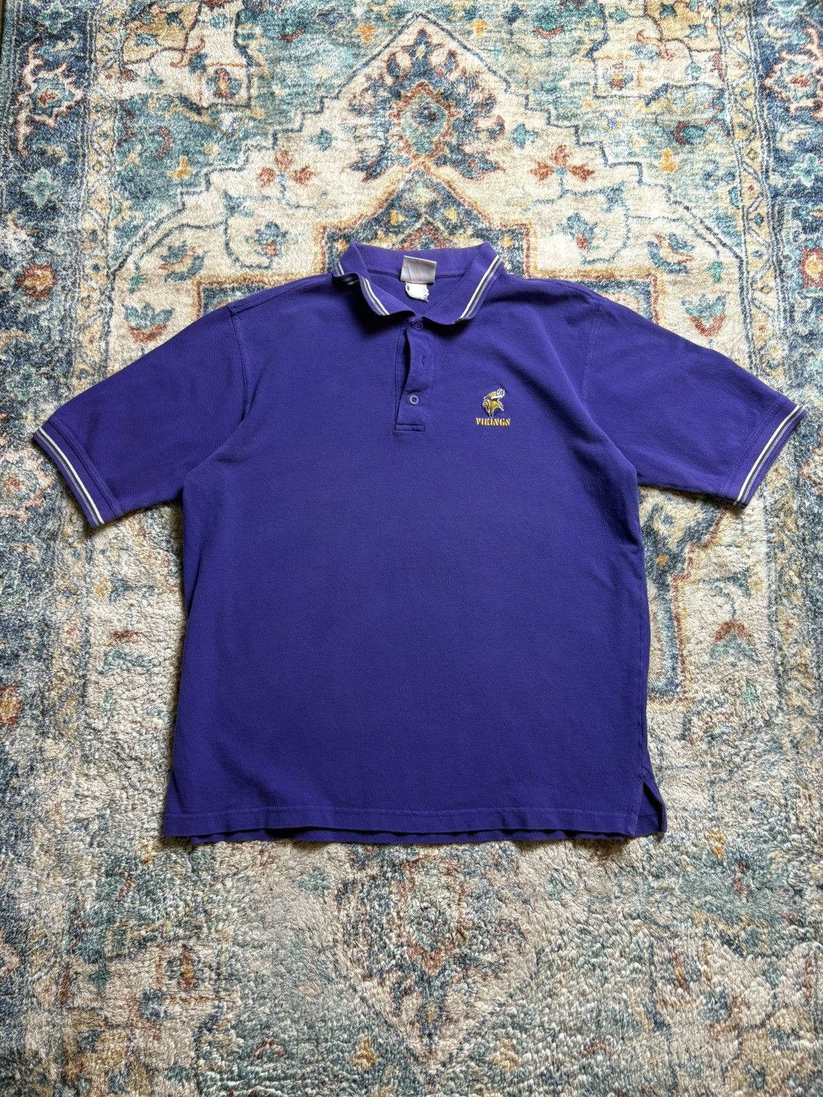 NFL Vintage NFL Minnesota Vikings Polo Shirt Size XL Size US XL / EU 56 / 4 - 1 Thumbnail