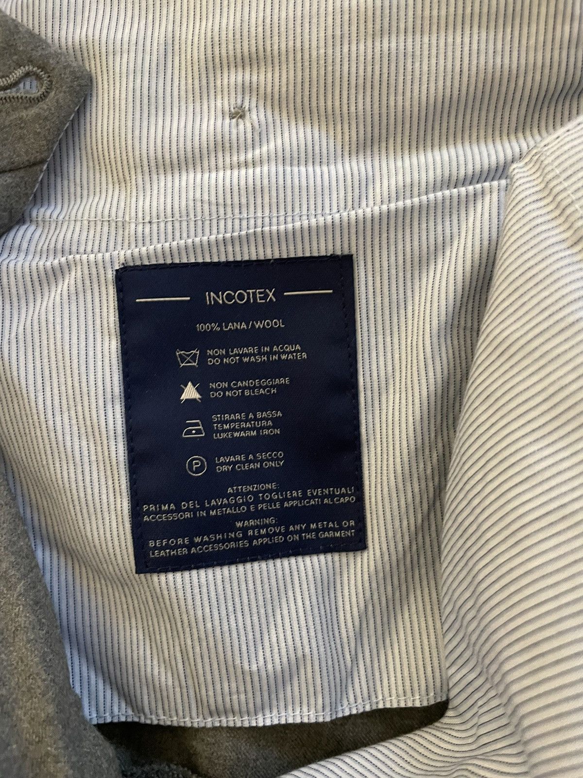 Incotex Super 130's Wool Flannel Flat Front Trouser Size US 40 / EU 56 - 4 Thumbnail