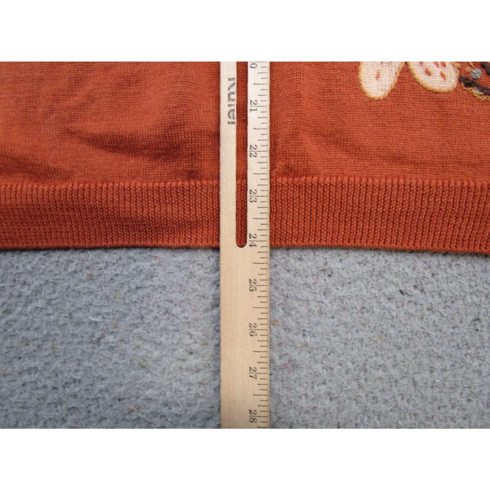 Vintage VTG Alfred Dunner Embroidered Wool Blend Pullover Sweater Women M Orange Size M / US 6-8 / IT 42-44 - 6 Thumbnail