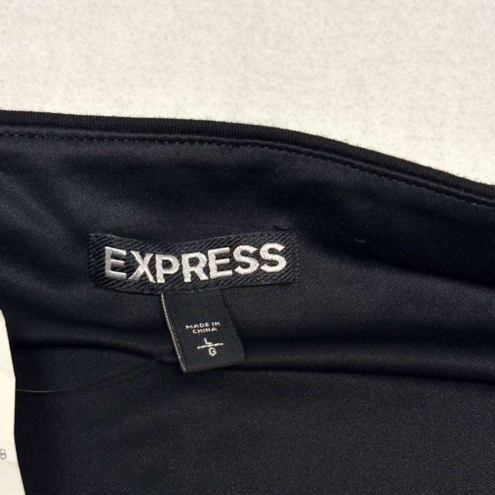 Express Express Black Stretch Mini Skirt L Studded Geometric Night Out Party/Cocktail Womens L Size 36" / US 14 / IT 50 - 3 Thumbnail