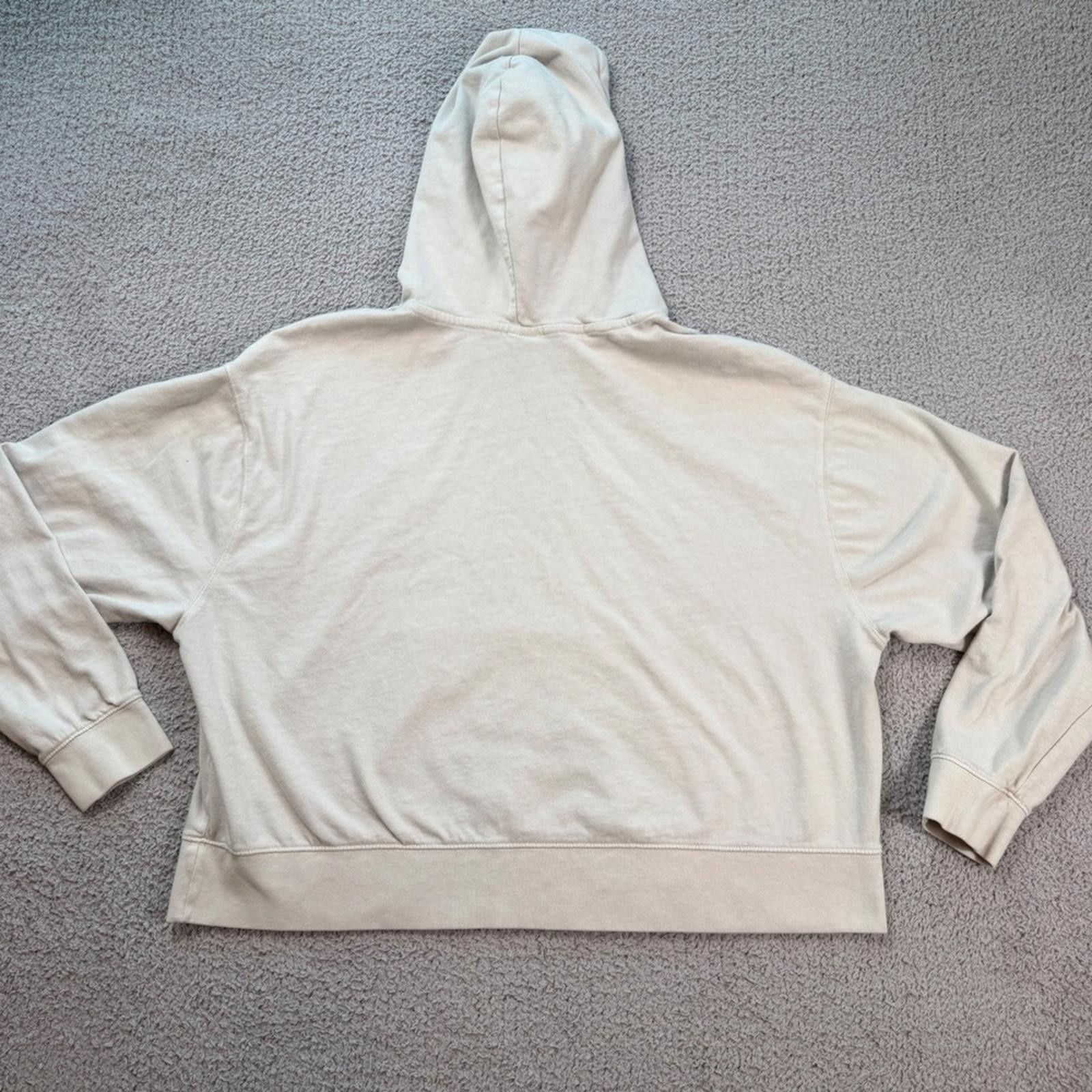 Nike Nike Womens Hoodie Plus 1X Beige Swoosh Sweatshirt Size XL / US 12-14 / IT 48-50 - 2 Thumbnail