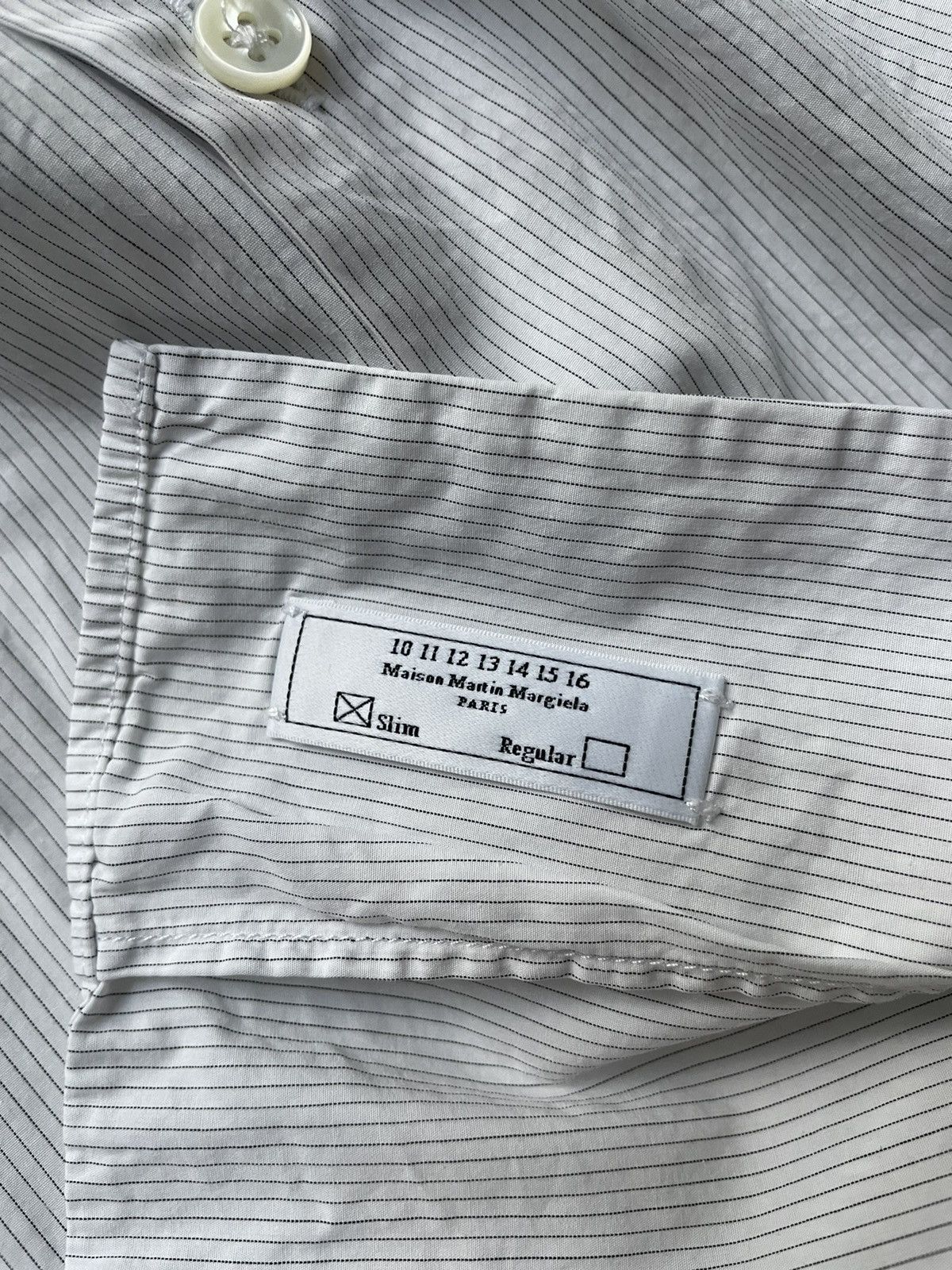 Maison Margiela Martin Margiela Vintage White Striped Cotton Shirt 52 Size Size US L / EU 52-54 / 3 - 6 Thumbnail