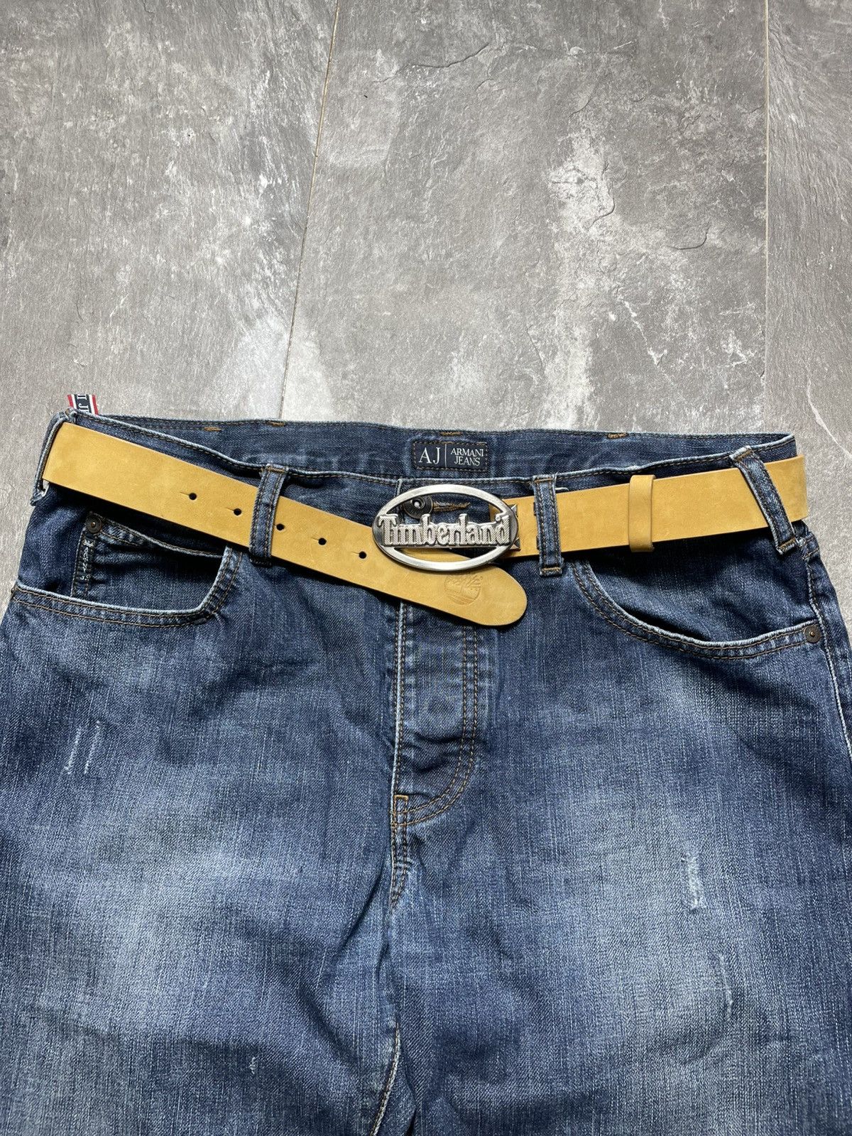 Timberland Vintage Timberland Big Logo Nubuck Leather Belt Rare Size ONE SIZE - 11 Thumbnail