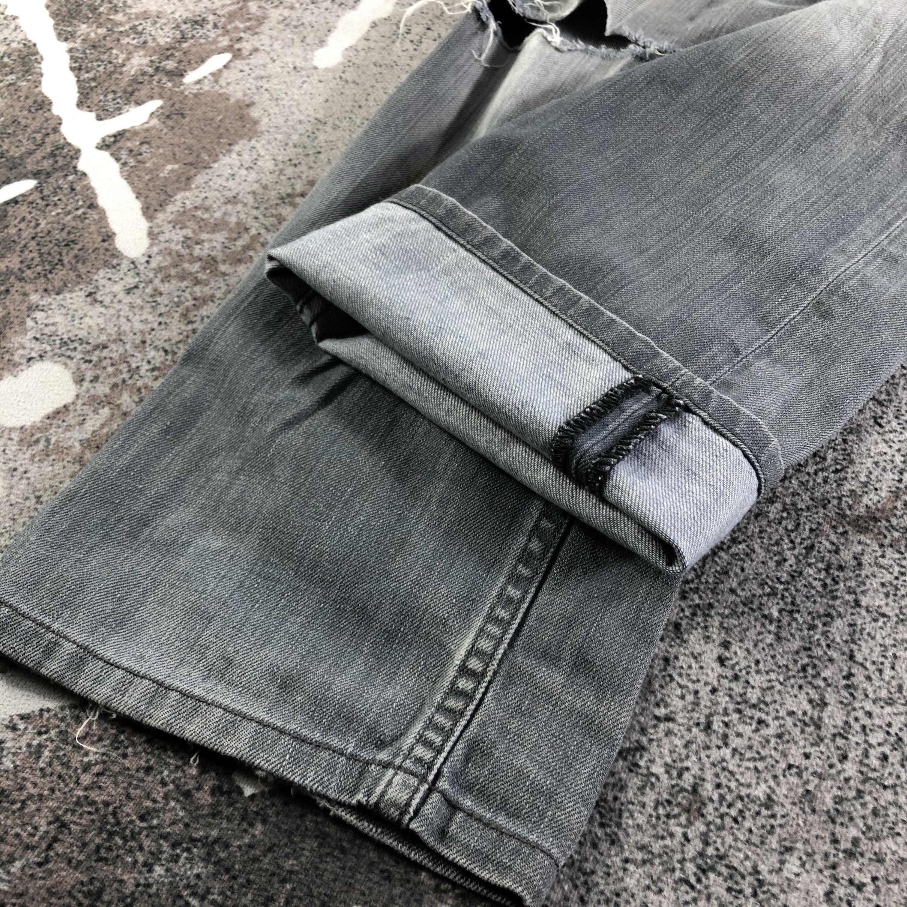 Japanese Brand Distress Back Number Jeans Faded Blue Denim KJ2374 Size US 30 / EU 46 - 7 Thumbnail