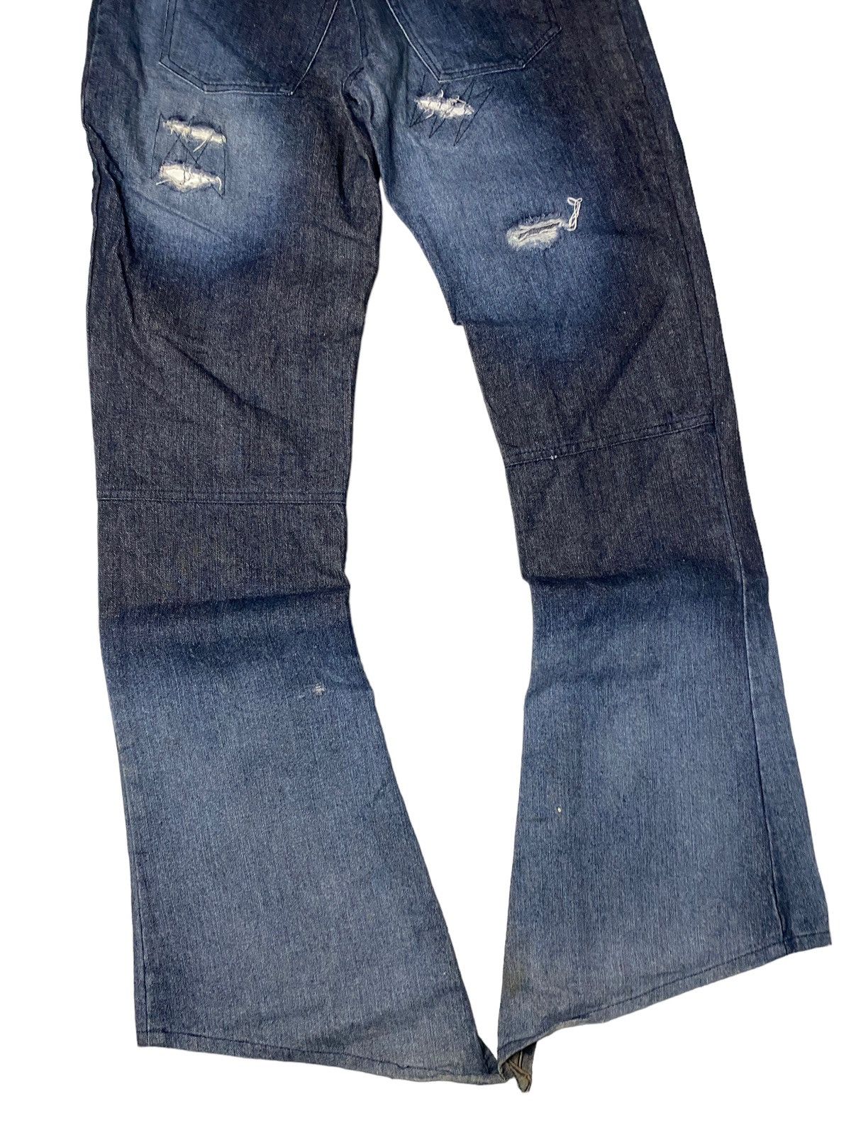 If Six Was Nine 2000's Andrew Mackenzie Flared Spiral Bootcut Jeans Size US 29 - 16 Thumbnail