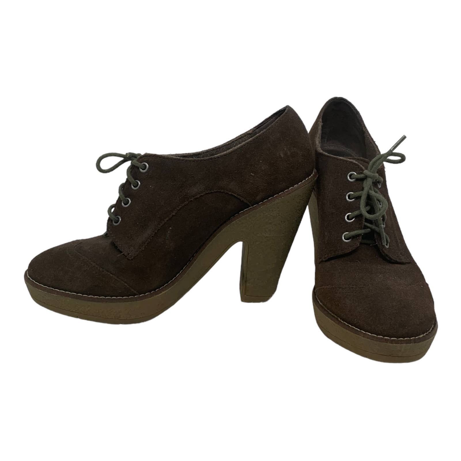 Sam Edelman Sam Edelman Suede Lace-Up High Heel Oxford Pump 7.5 M Size US 7.5 / IT 37.5 - 1 Thumbnail