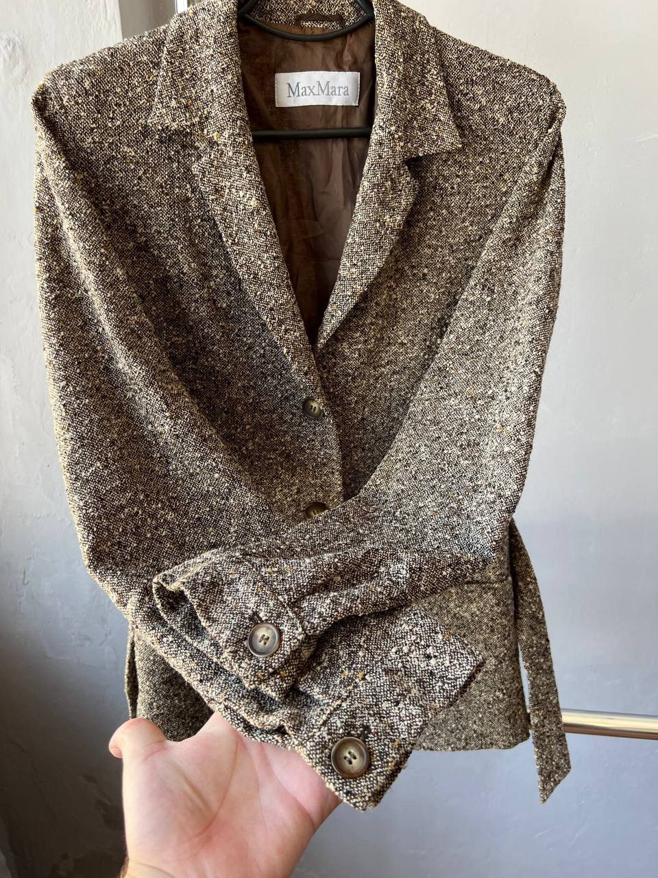 Max Mara MAX MARA WOOL BLEND BELTED BUTTON BLAER JACKET COAT WOMAN 10 Size L / US 10 / IT 46 - 8 Thumbnail