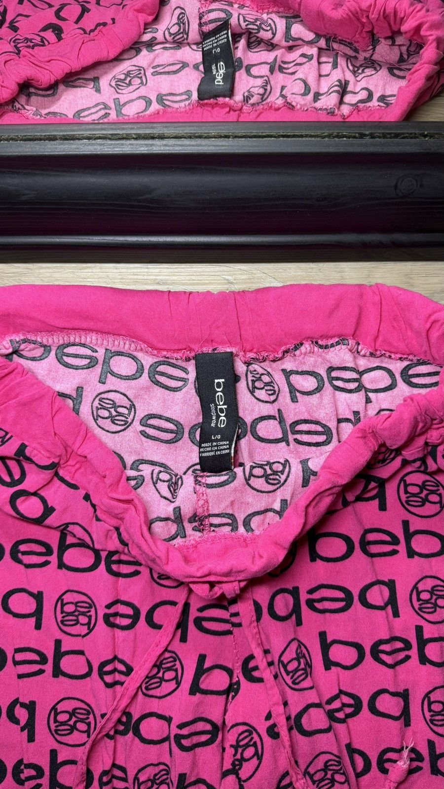 Bebe Y2K 2000s Bebe All Over Print Sleepwear Pajama Sweats Size 34" / US 12 / IT 48 - 3 Thumbnail