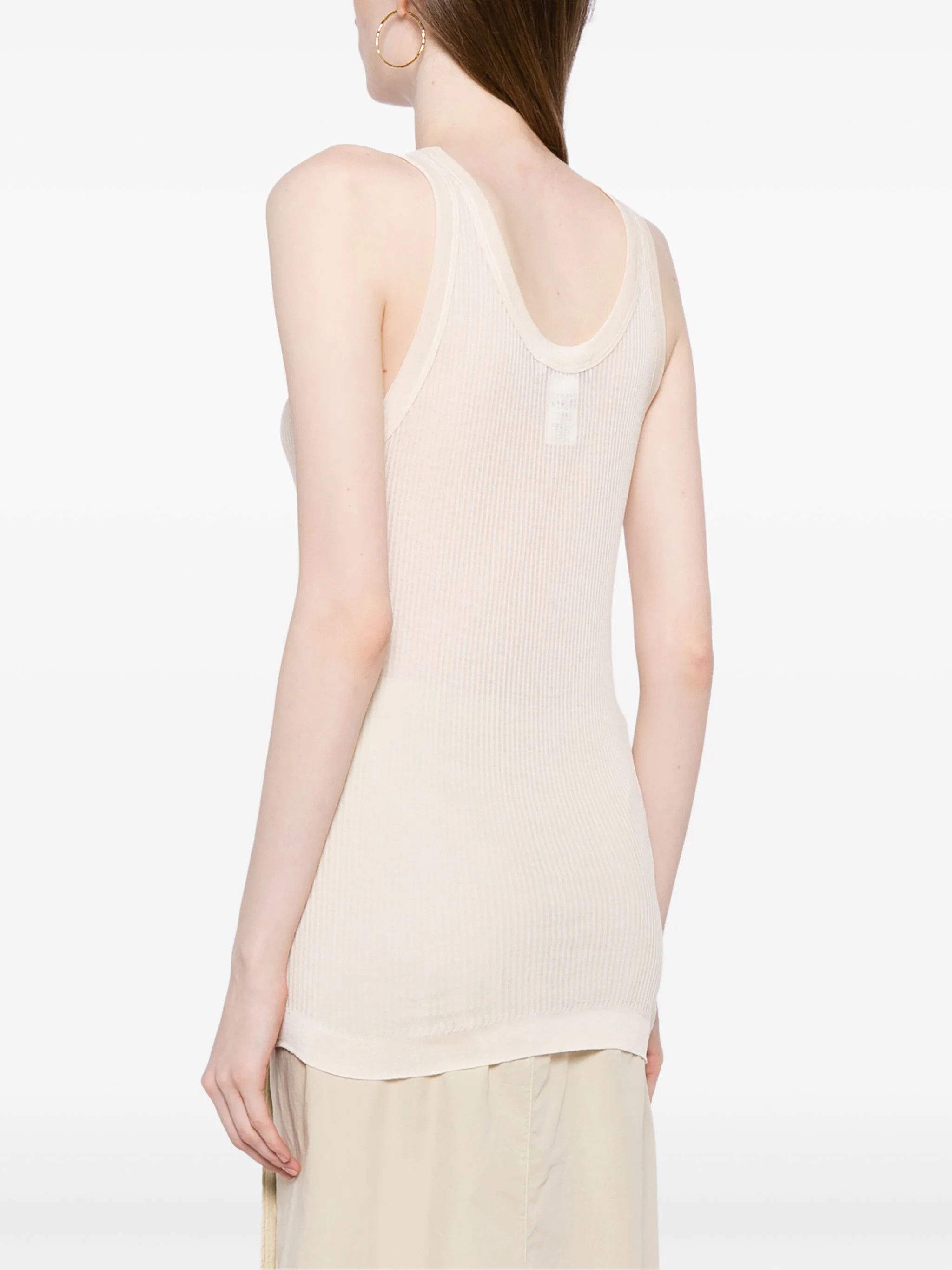 Lemaire o1s22i1n1024 Seamless Sleeveless Top in Neutro Size M / US 6-8 / IT 42-44 - 3 Thumbnail