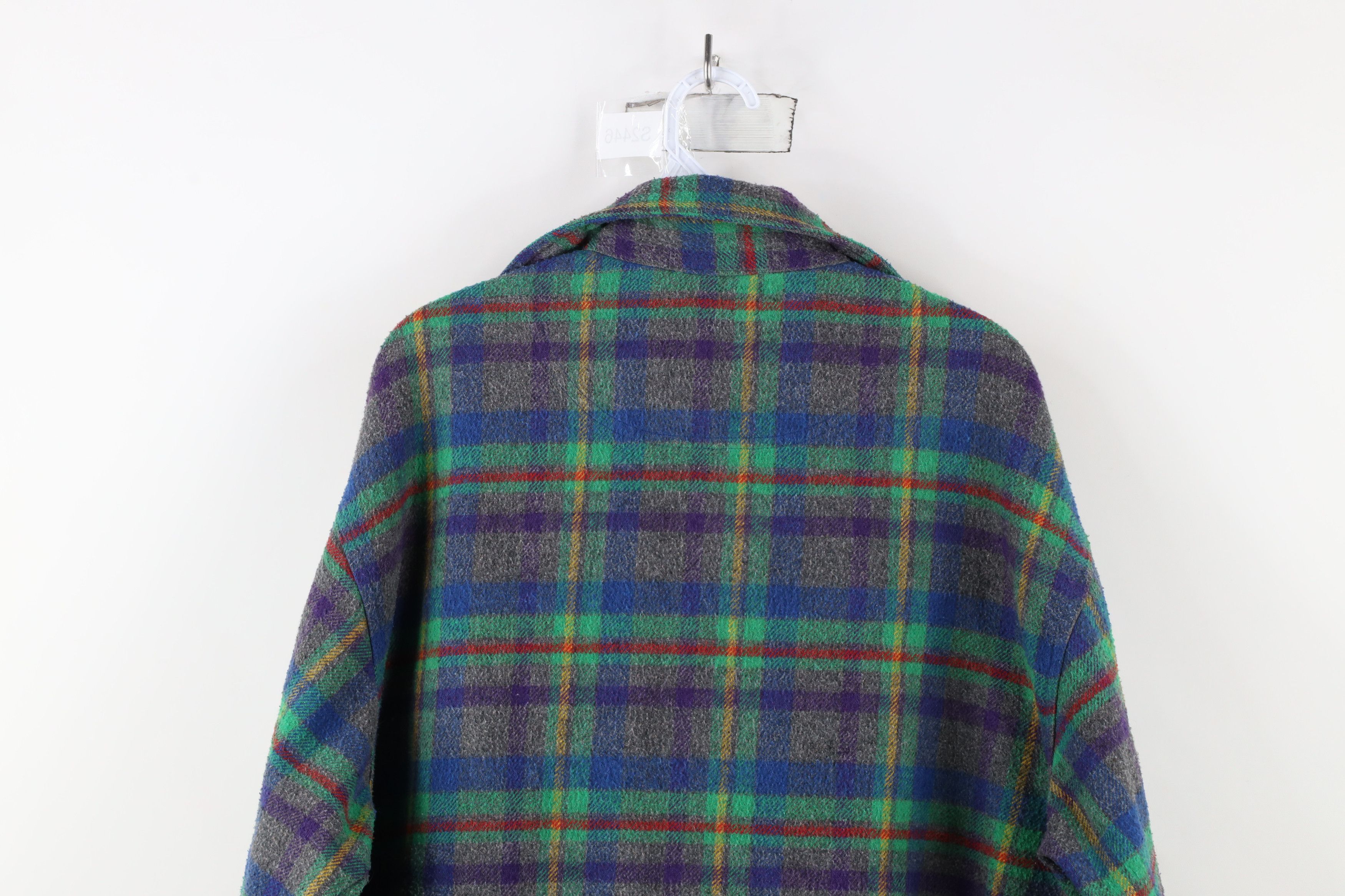 Gap × Vintage Vintage 90s Gap Flannel Wool Blend Button Shirt Rainbow Size US M / EU 48-50 / 2 - 12 Thumbnail