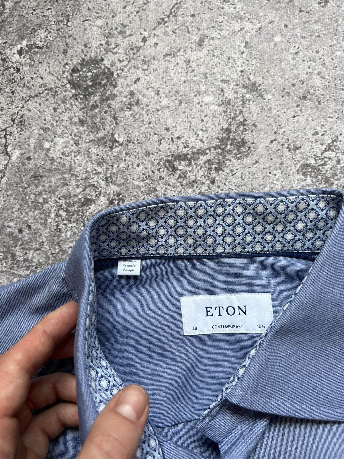 Eton ETON Classic Designer Shirt Button Up Blue Size US L / EU 52-54 / 3 - 9 Thumbnail