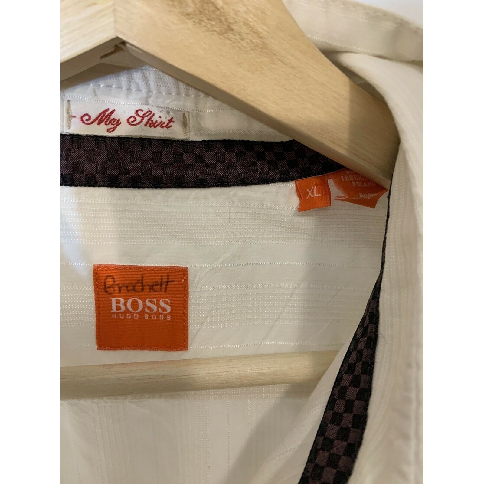 Hugo Boss HUGO BOSS Men's Sz XL Button Up Shirt Long Sleeve Orange Lab Size US XL / EU 56 / 4 - 2 Thumbnail