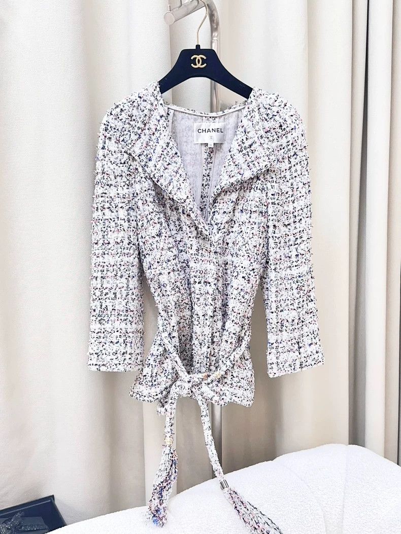 Chanel Chanel Tweed Sequin Jacket with Belt- dmc Size US S / EU 44-46 / 1 - 1 Thumbnail