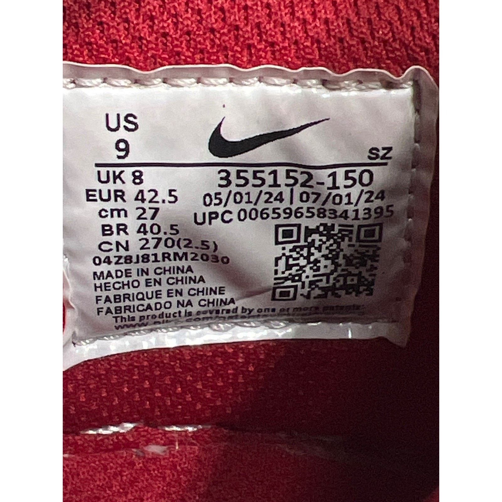 Nike Nike Big Nike Low Athletic Shoes White/Gym Red Men 9 Size US 9 / EU 42 - 6 Thumbnail
