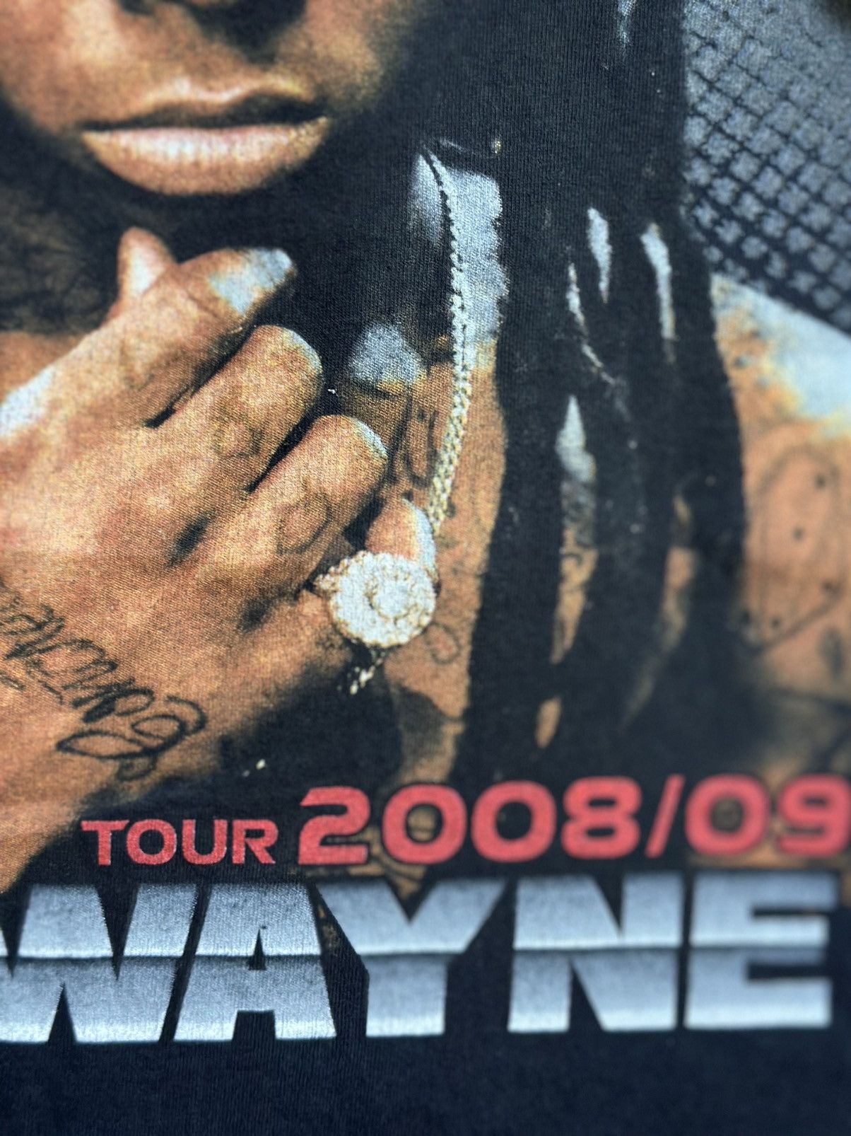 Band Tees Thrashed Vintage Lil’ Wayne Tour Faded Tee Size US M / EU 48-50 / 2 - 13 Thumbnail
