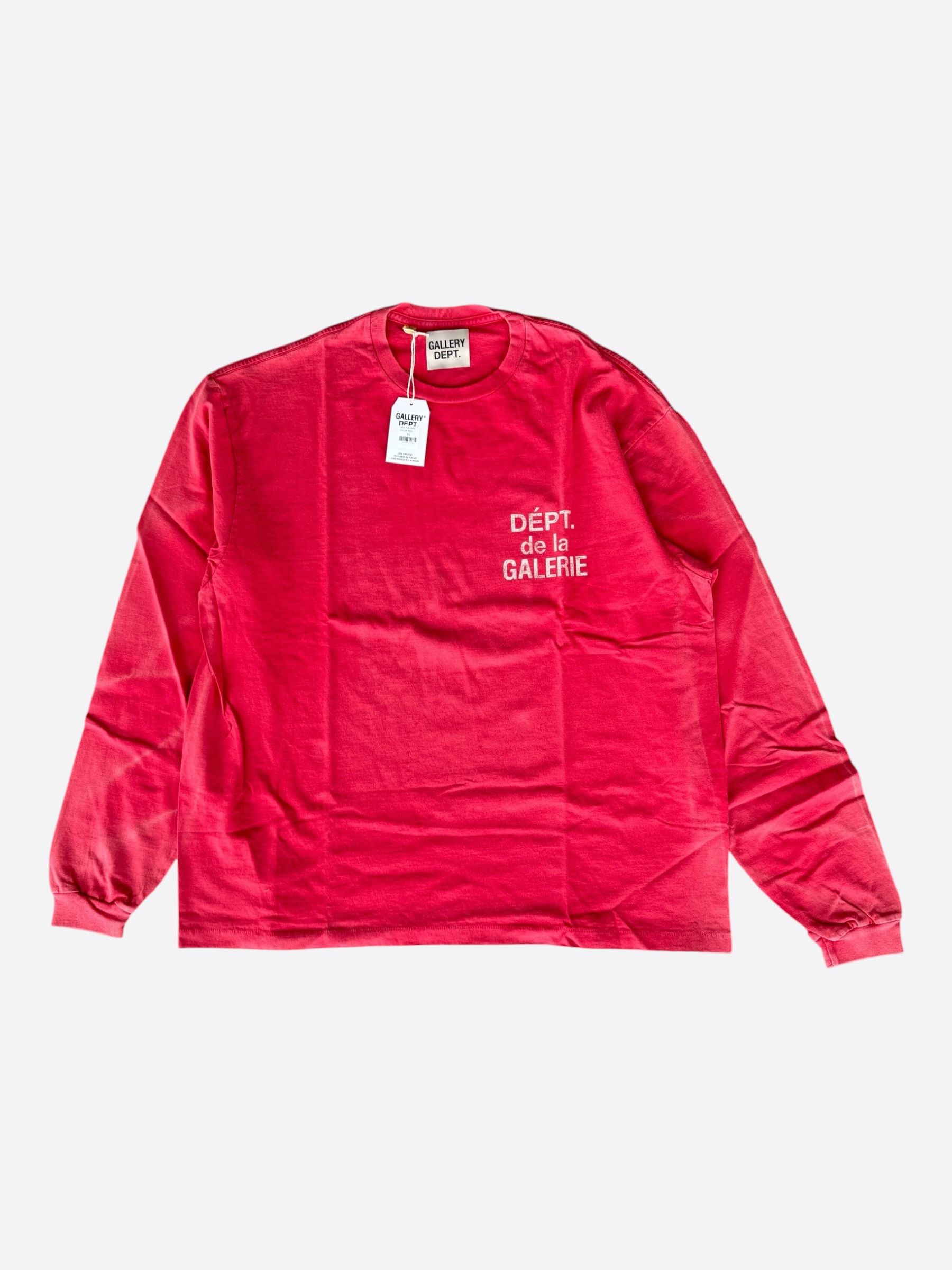 Gallery Dept. Gallery Dept Red & White French Logo Longsleeve T-Shirt Size US XXL / EU 58 / 5 - 1 Thumbnail