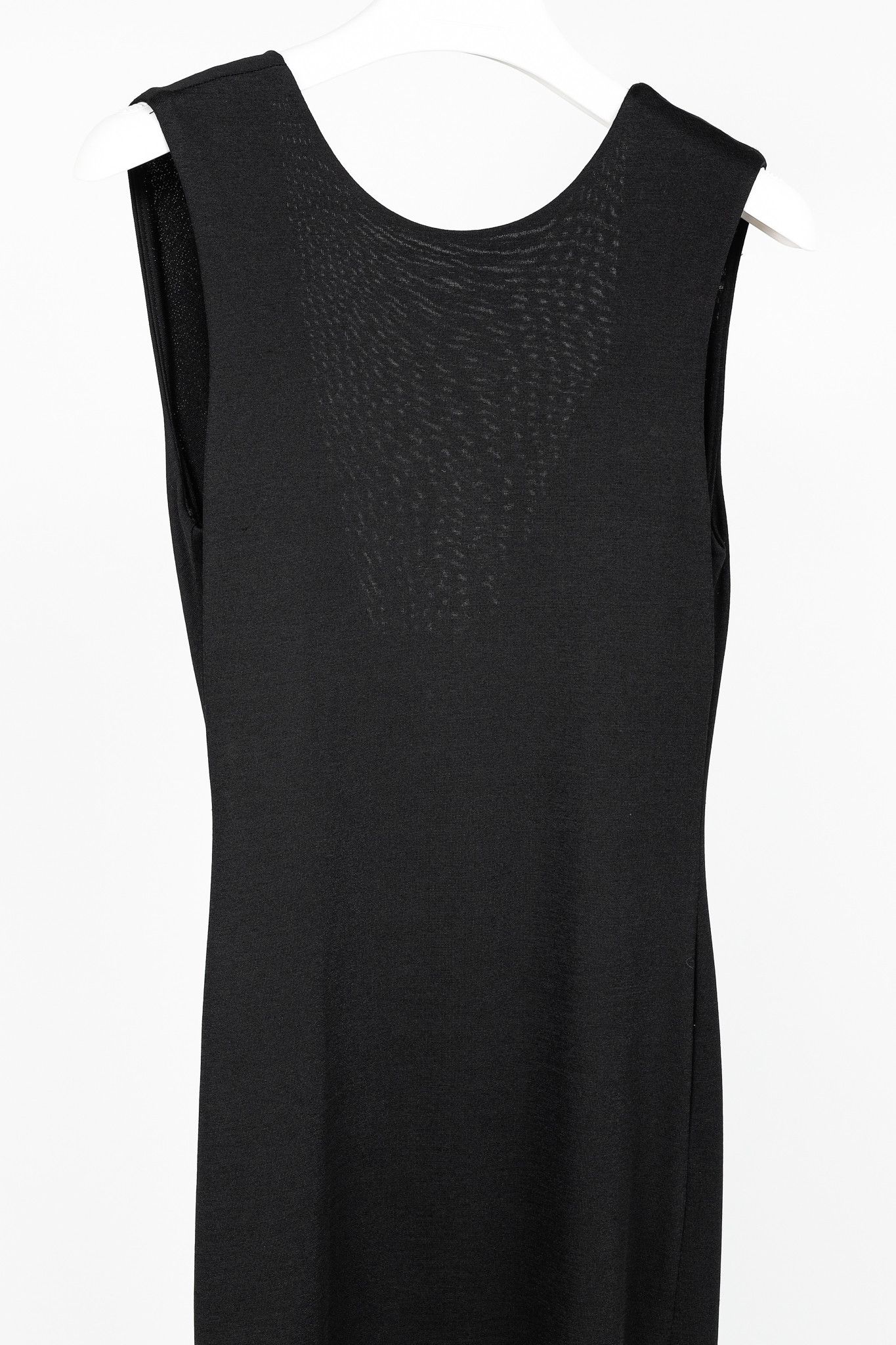 T by Alexander Wang Black Jersey Cowl-Back Midi Dress