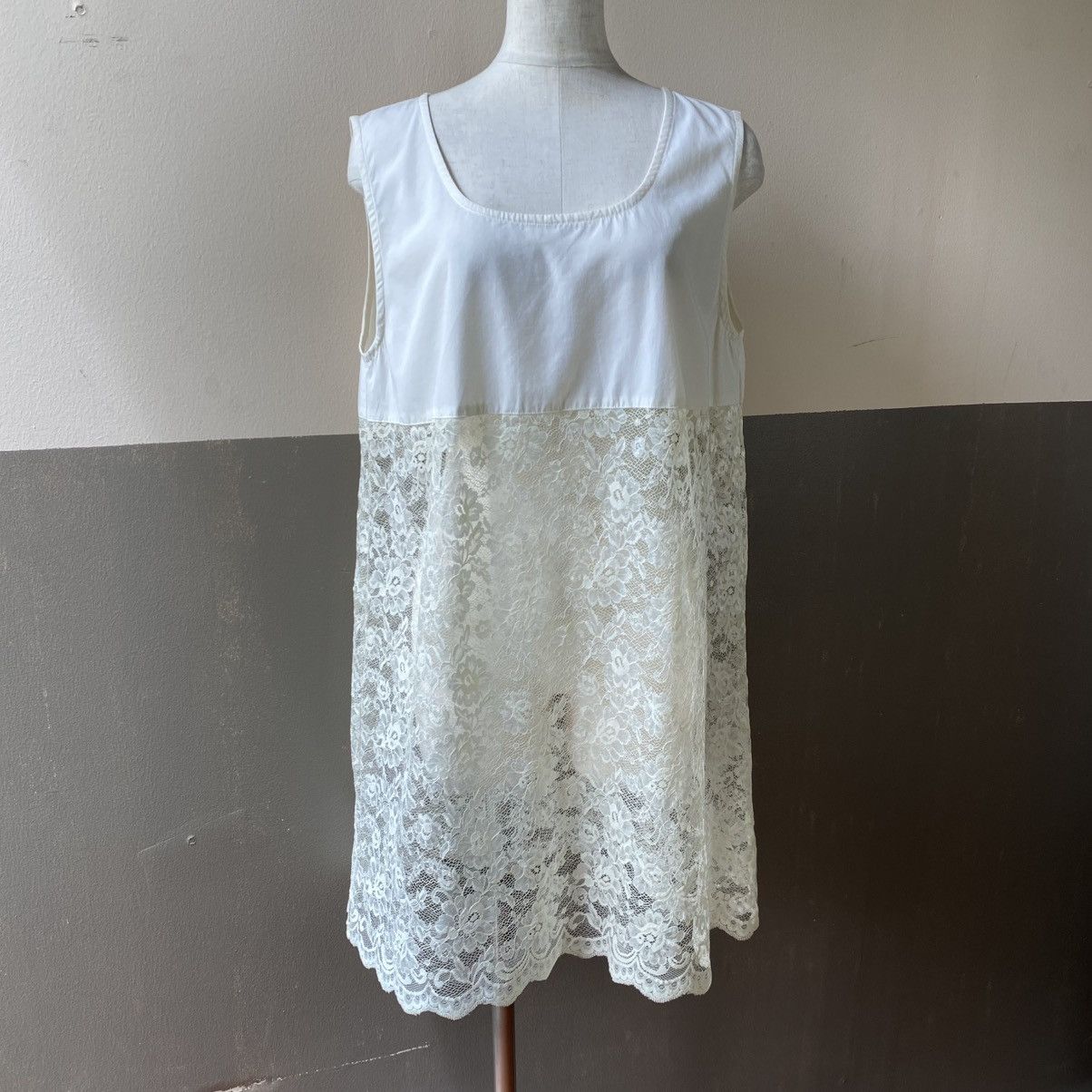 Jean Paul Gaultier JUNIOR GAULTIER White Sleeveless Lace Overlay Tunic Size S / US 4 / IT 40 - 12 Thumbnail