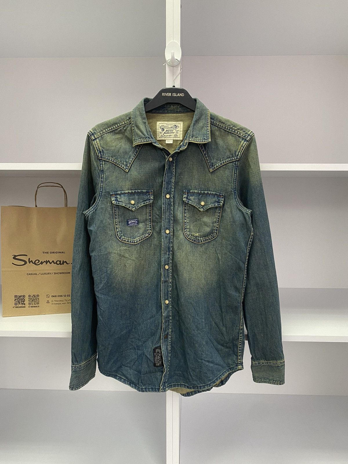 Vintage Diesel Button Up Jeans Shirt