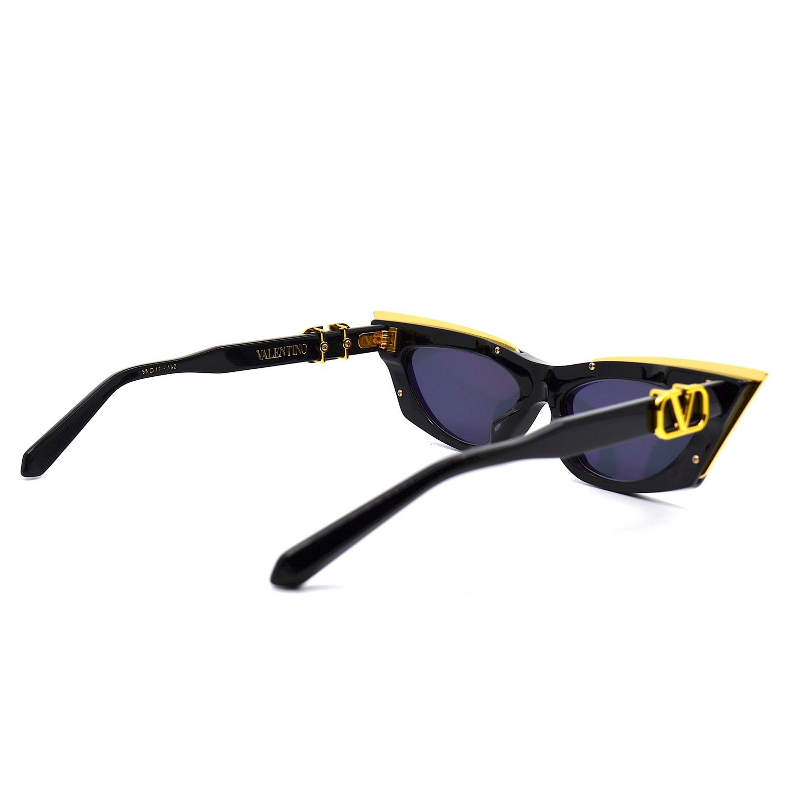 Valentino NEW Valentino V Goldcut I VLS113 Black Gold Sunglasses Size ONE SIZE - 6 Thumbnail