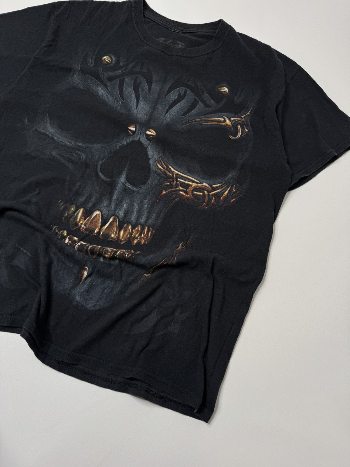 Vintage Vintage avant garde washed tee skull swag y2k 00s skater sk8 Size US M / EU 48-50 / 2 - 2 Thumbnail