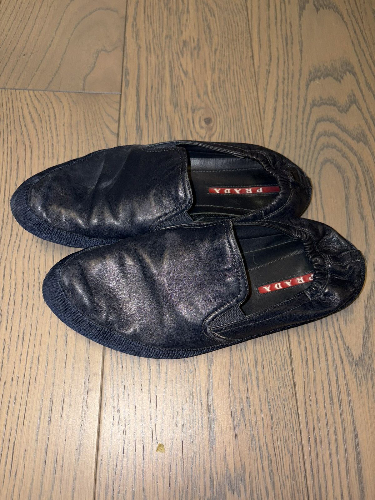 Prada Prada sport ruched leather slip on or loafer Size US 7 / EU 40 - 1 Thumbnail