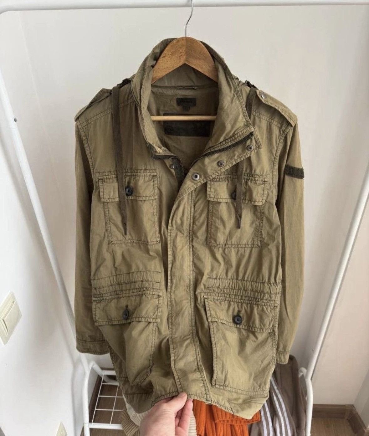 Diesel × Vintage Vintage Diesel 90s Distressed cargo multi pocket jacket Size US M / EU 48-50 / 2 - 4 Thumbnail