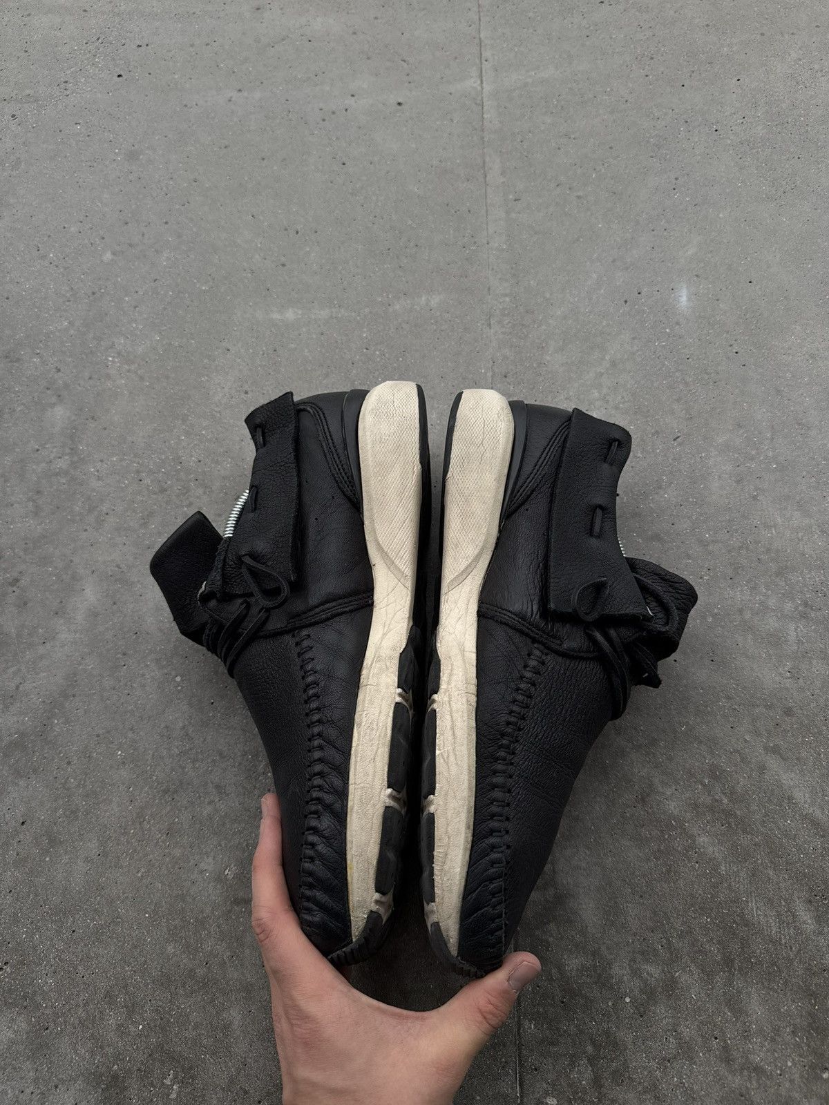 Visvim Visvim FBT Shaman-Folk Black leather sneakers rare japanese Size US 12 / EU 45 - 4 Thumbnail