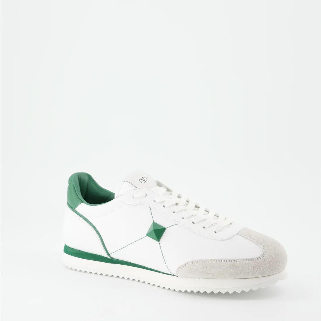 Valentino o1y0525 Low-Top Sneakers in White/Green Size US 6 / EU 39 - 2 Thumbnail