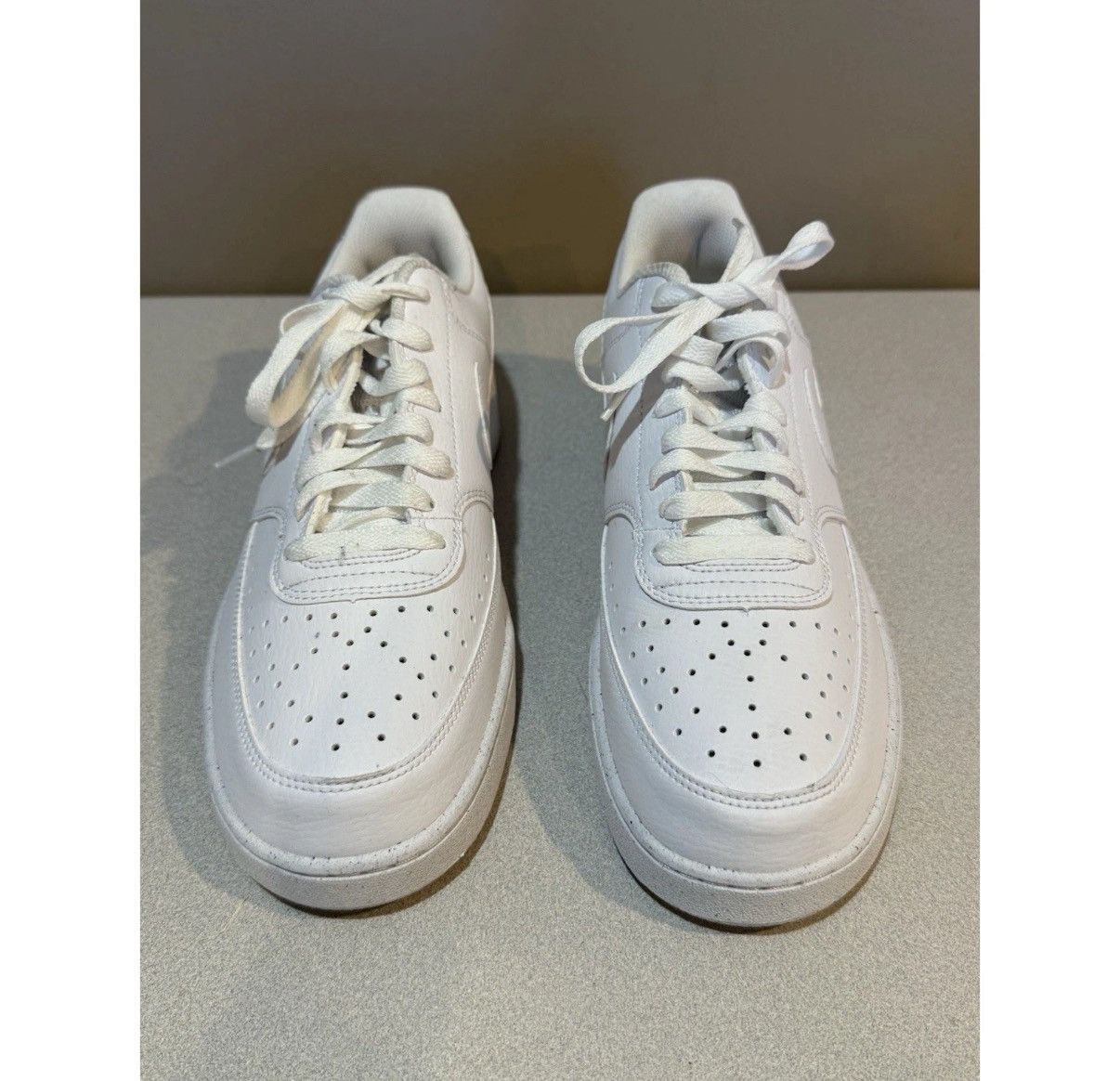 Nike Nike Court Vision Low Men Shoes Size 10.5 White 020709 LN2 Size US 10.5 / EU 43-44 - 6 Thumbnail