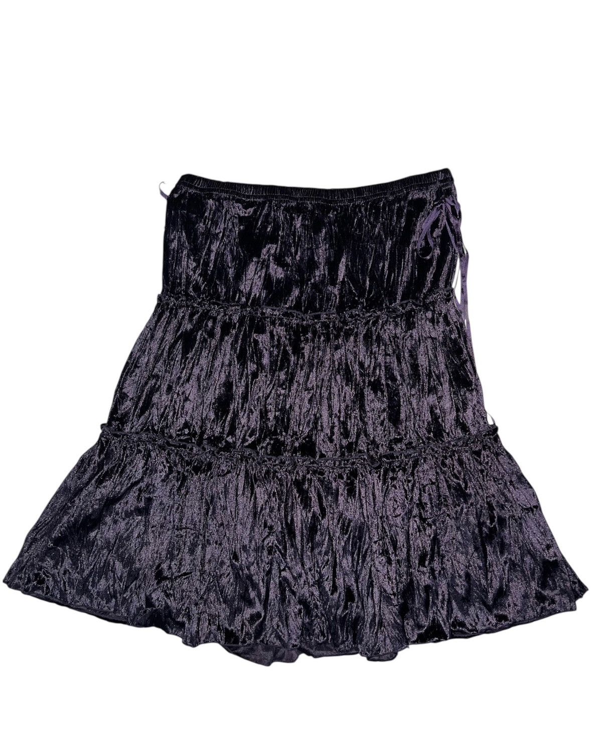 Ann Demeulemeester Dark Velvet gothic ruffle midi skirt 👾🥀 Size 26" / US 2 / IT 38 - 2 Thumbnail