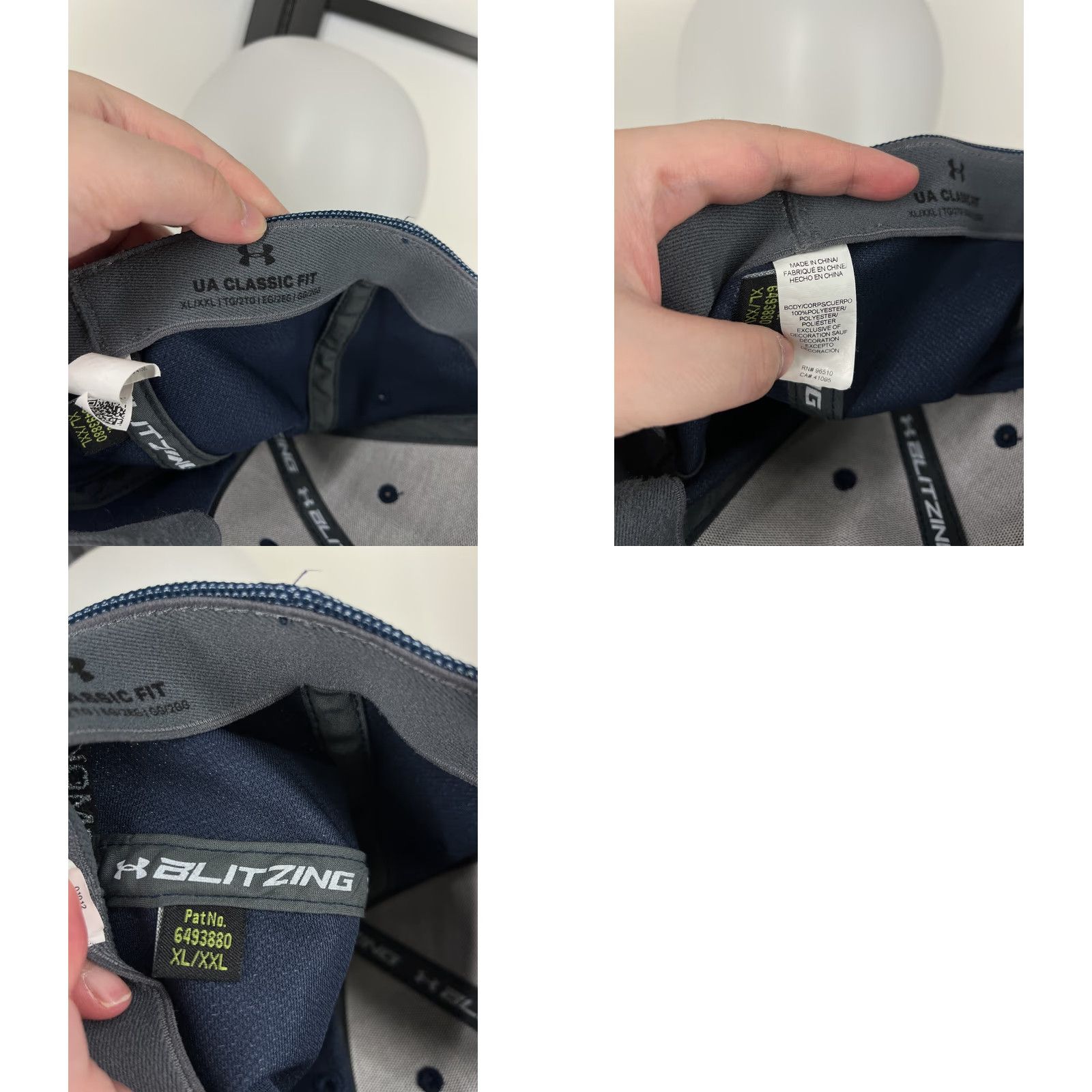 Under Armour Under Armour Blitzing Hat Cap Fitted XL Blue Classic Fit Polyester Canvas Baseball Cap Men Adult Size ONE SIZE - 9 Thumbnail