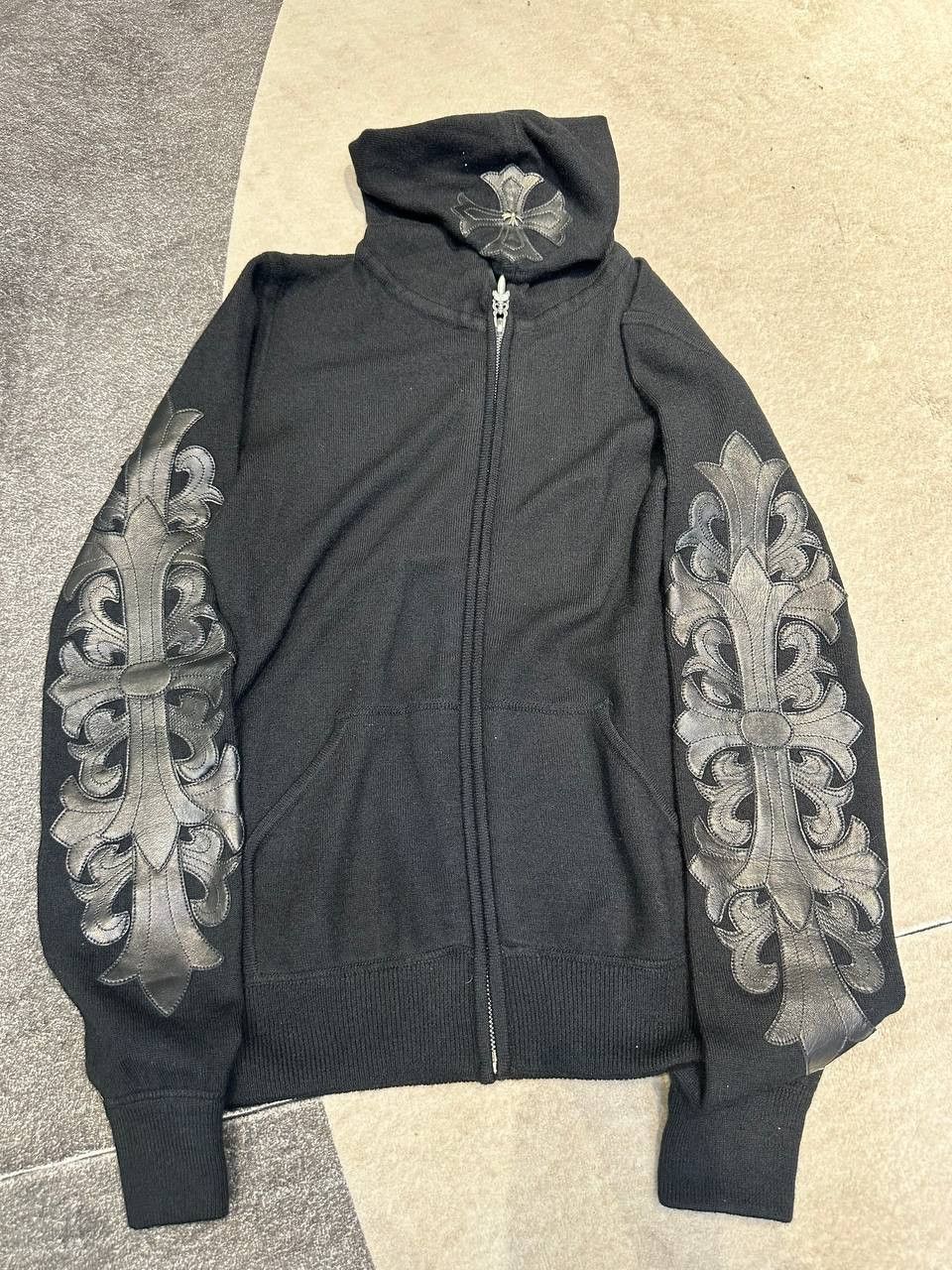 Chrome Hearts Cashmere Zip Up Hoodie カシミヤ パーカー Buy Chrome Hearts Cashmere Zip Up Hoodie 'Black' - 1383