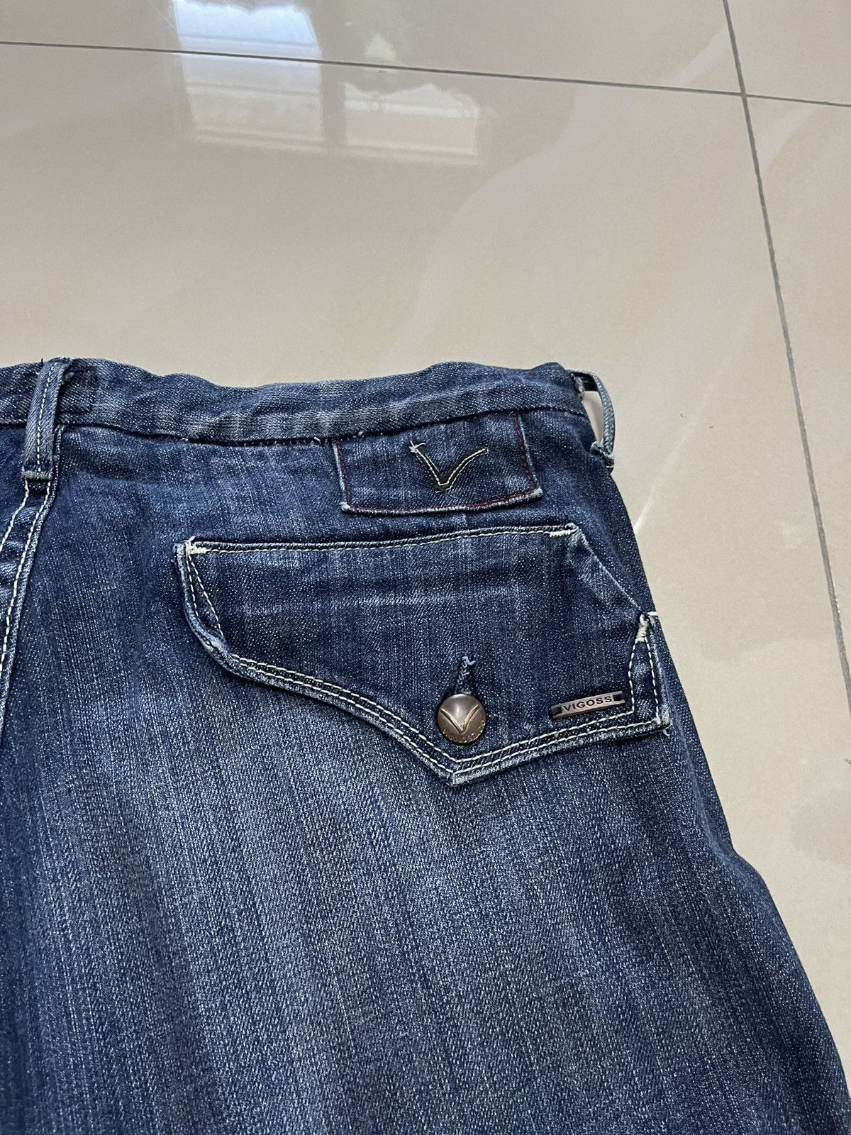 JNCO Flare Jeans Vigoss brand baggy distressed faded wideleg Size US 34 / EU 50 - 13 Thumbnail