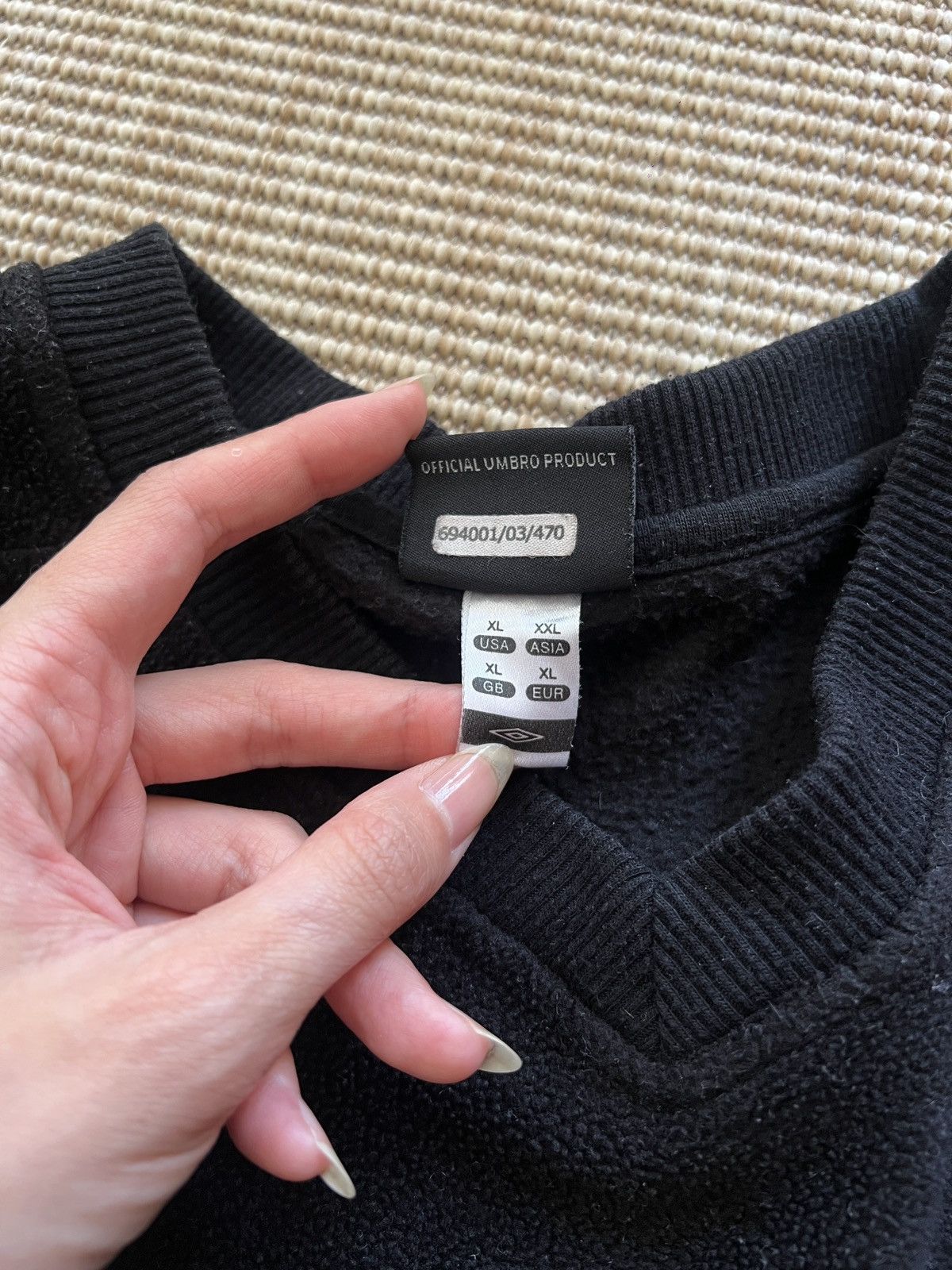 Umbro Vintage Umbro official fleece long sleeve sweatshirt black Size US XL / EU 56 / 4 - 4 Thumbnail