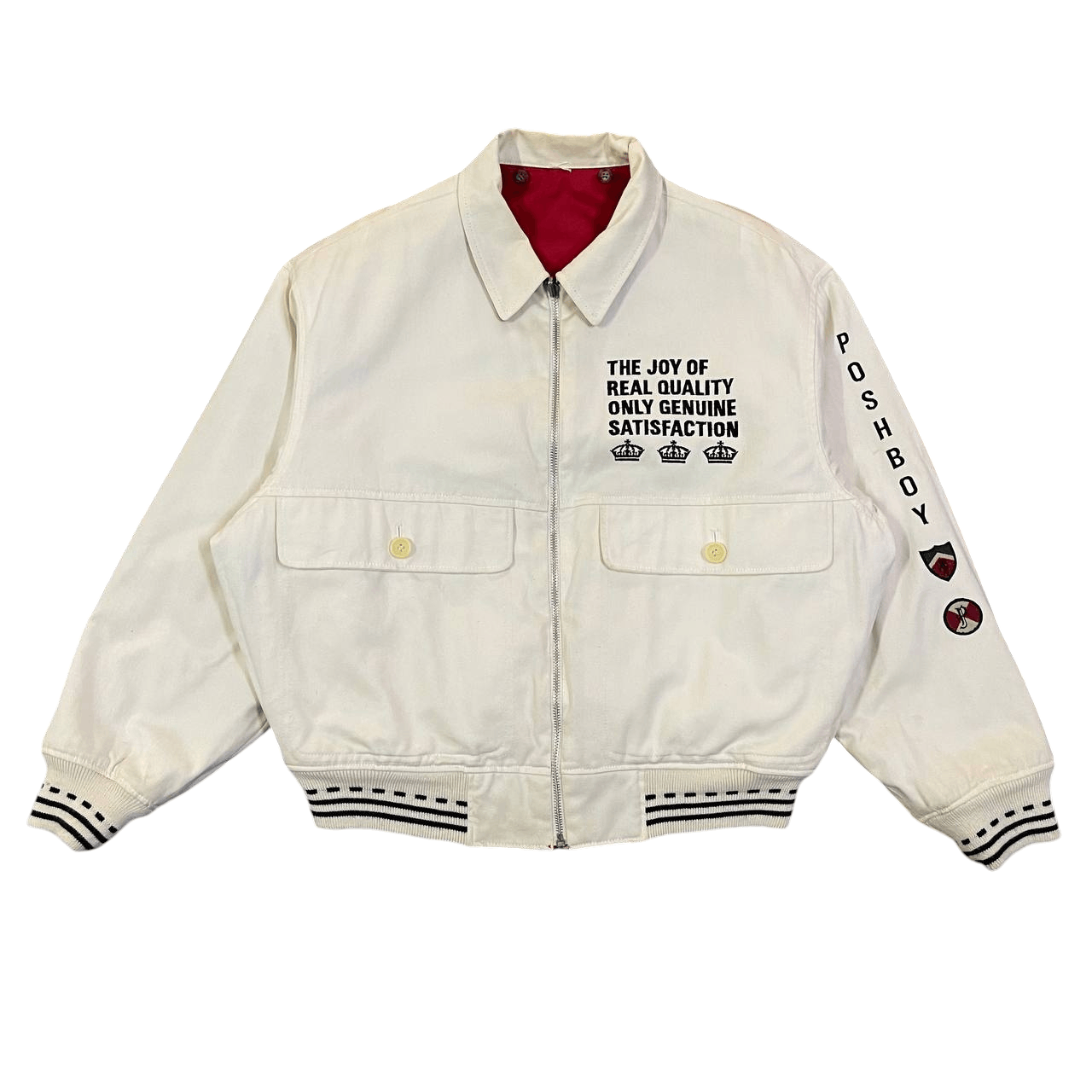 Japanese Brand Vintage Posh Boy Reversible Bomber Jacket Size US L / EU 52-54 / 3 - 3 Thumbnail