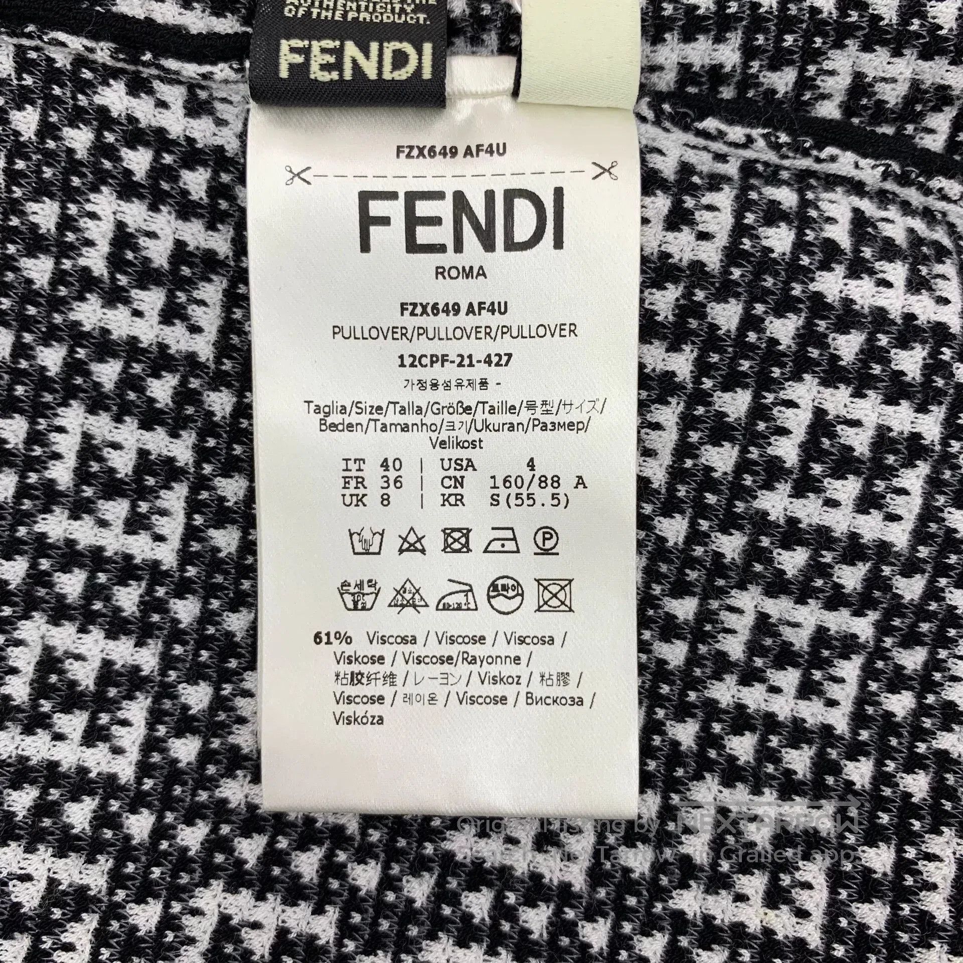 Fendi fendi color block logo knit short sleeve top. Size US M / EU 48-50 / 2 - 8 Thumbnail